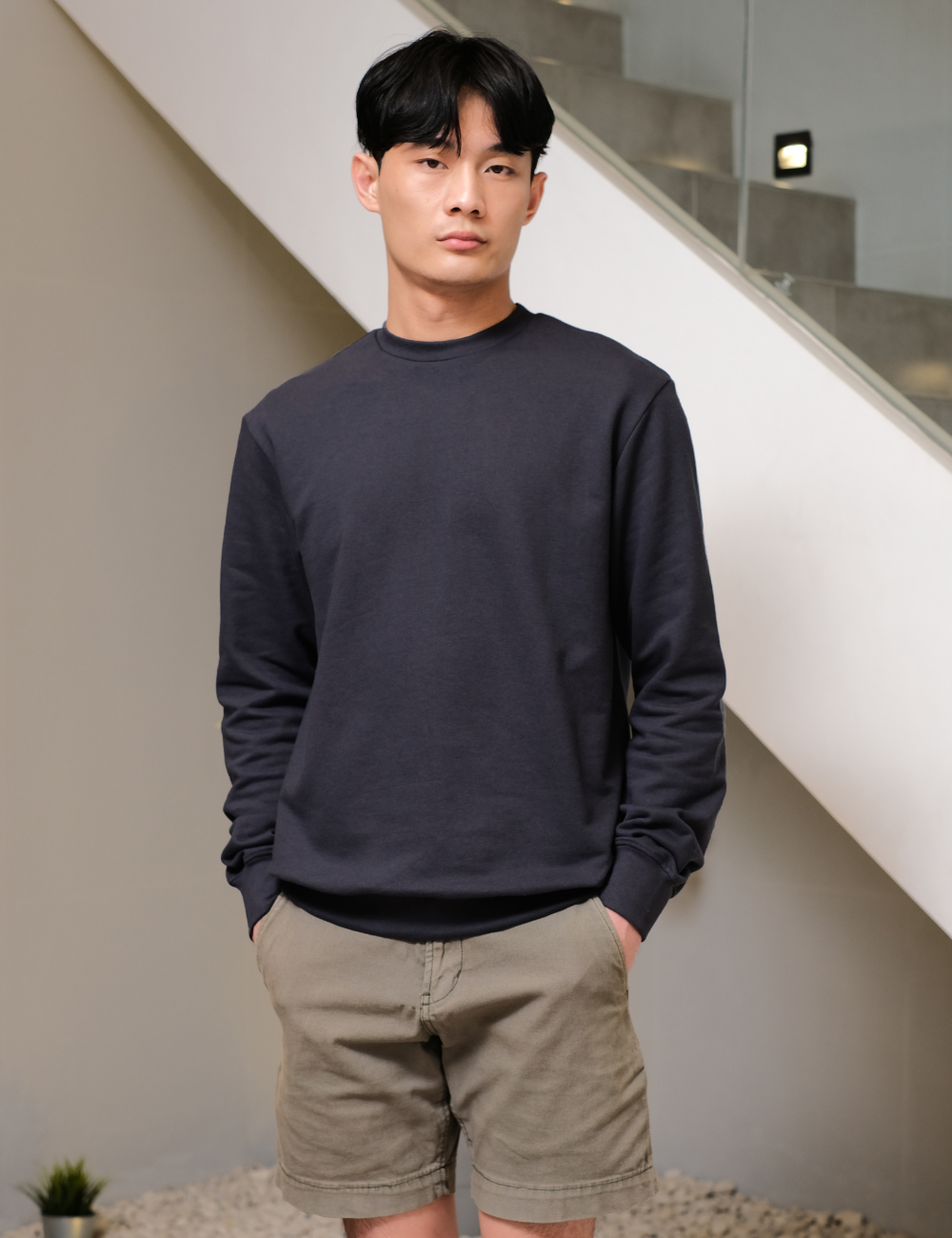 Base Solid Sweatshirt Dark Grey