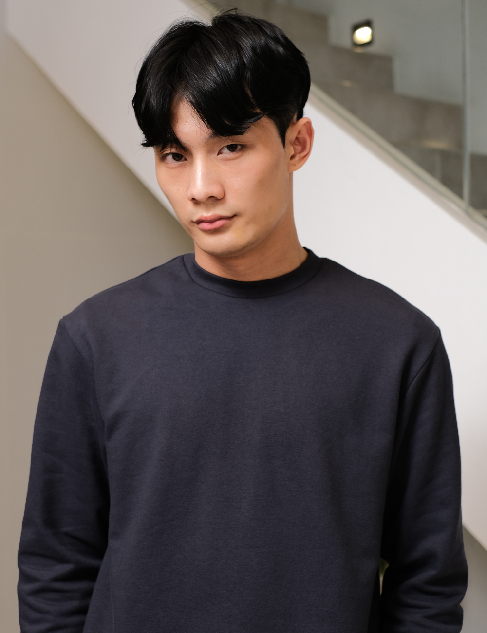 Base Solid Sweatshirt Dark Grey
