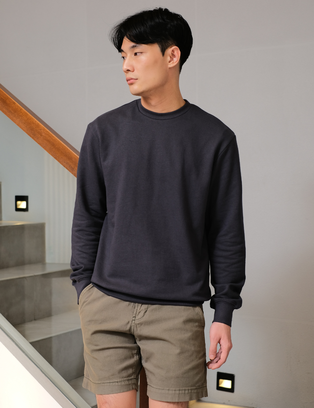 Base Solid Sweatshirt Dark Grey