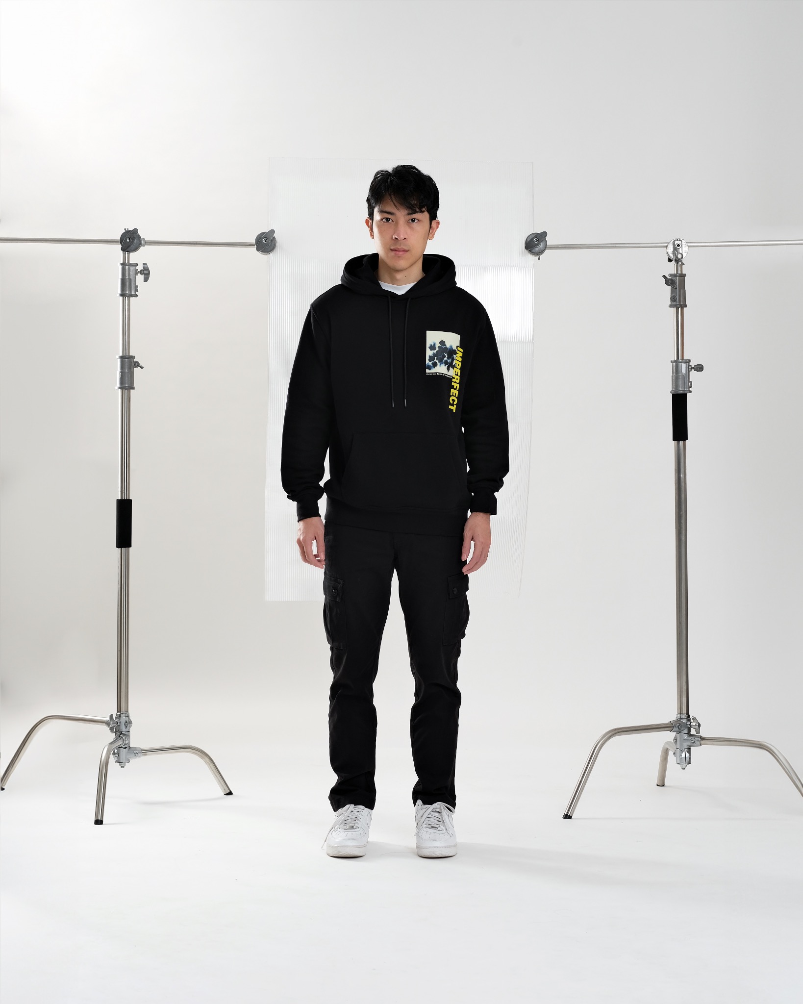 Arkline Imperfect Pullover Hoodie Obsidian Black