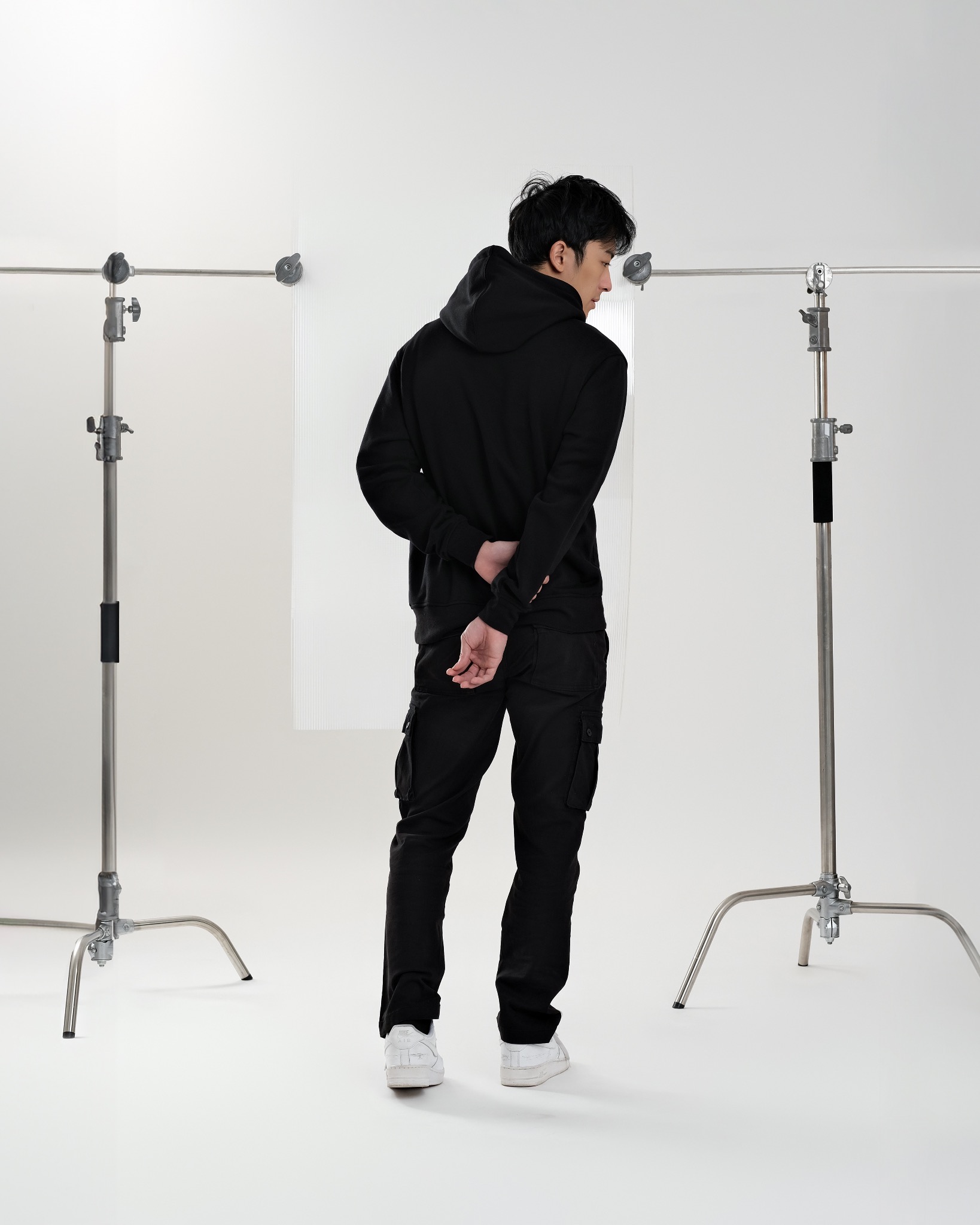 Arkline Imperfect Pullover Hoodie Obsidian Black