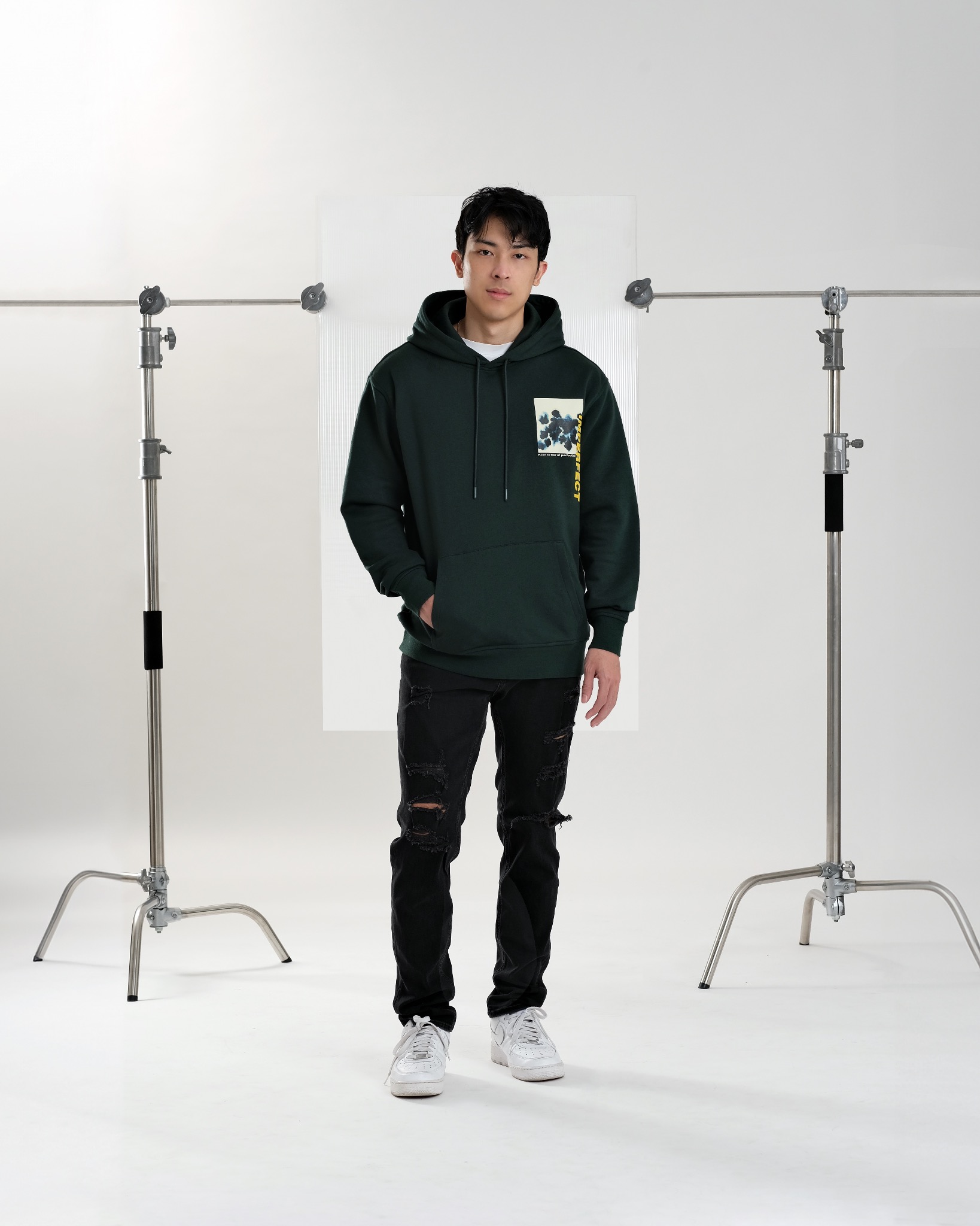 Arkline Imperfect Pullover Hoodie British Green