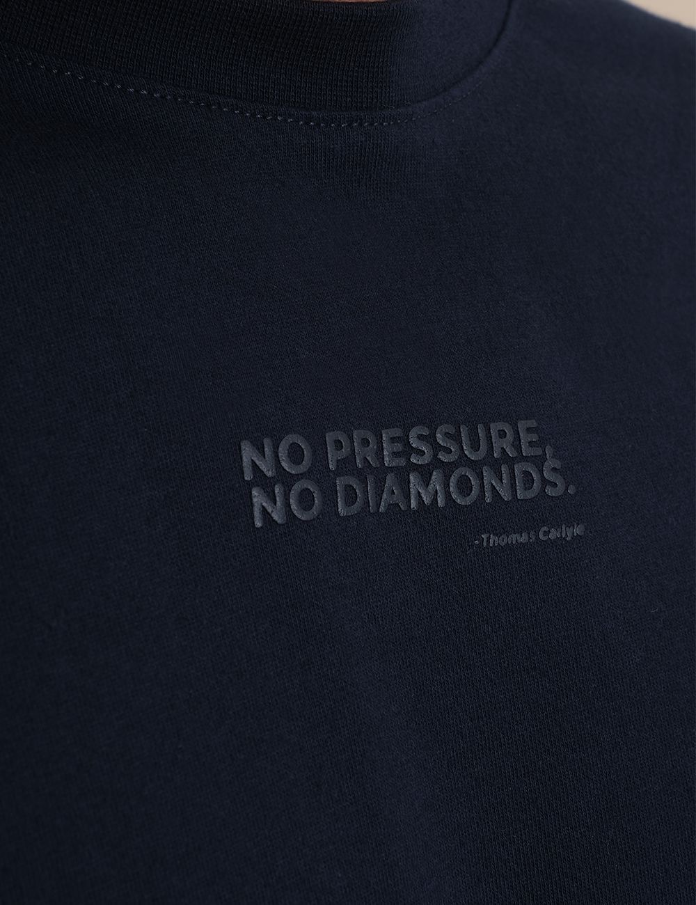 Colorblocked "DIAMONDS" Maroon - Navy T-shirt