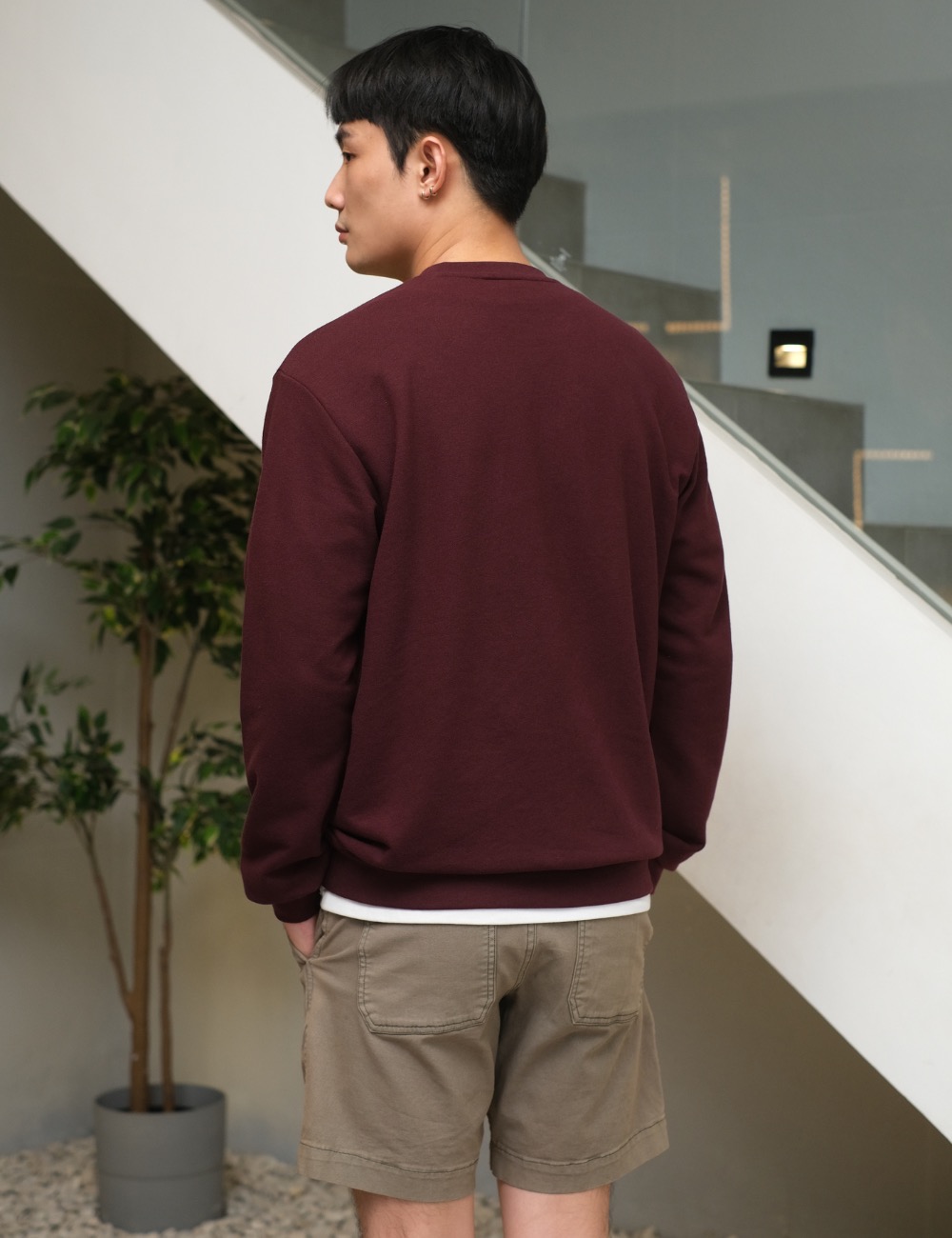 Arkline Base Solid Sweatshirt Maroon