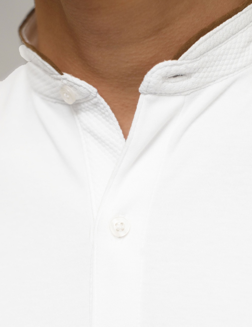 Arkline Tender Stand Collar Polo Shirt White