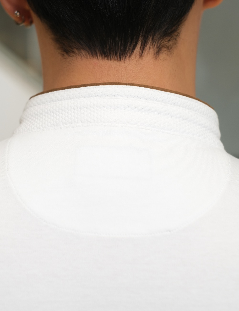 Arkline Tender Stand Collar Polo Shirt White