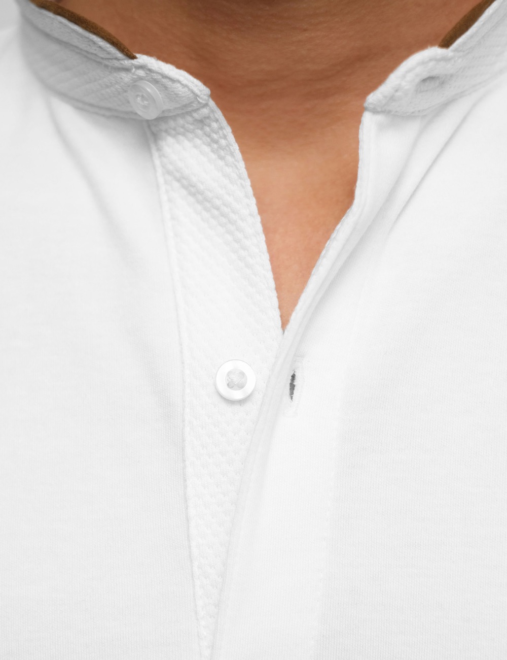 Arkline Tender Stand Collar Polo Shirt White