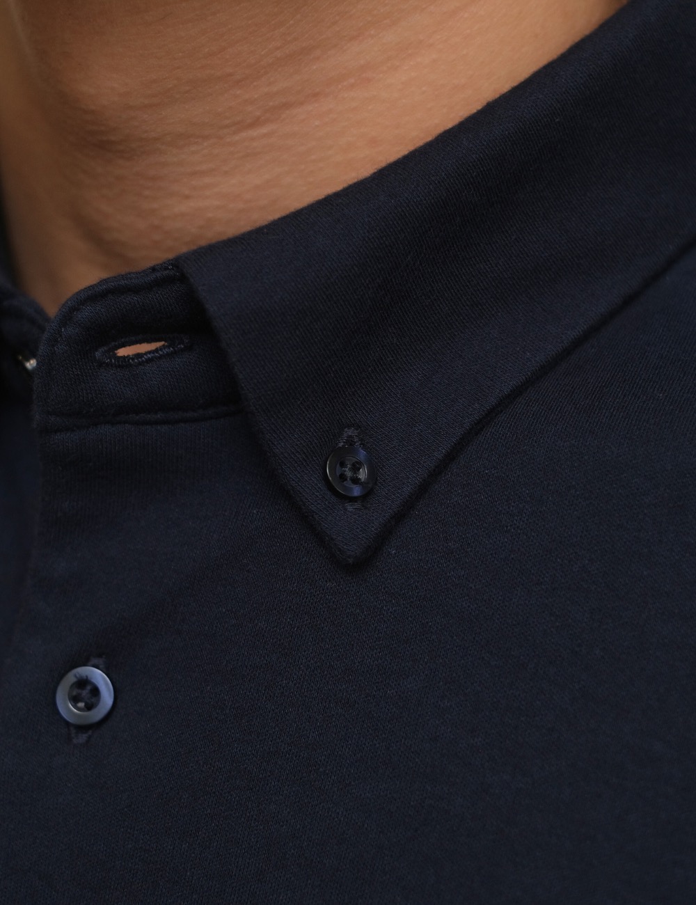 Arkline Humane Button Down Collar Polo Shirt Midnight Navy