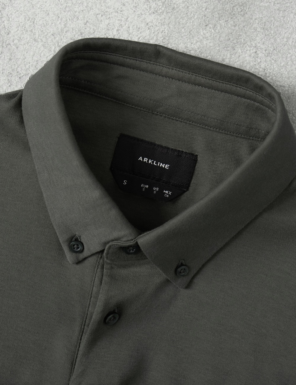 Arkline Humane Button Down Collar Polo Shirt Sage Green