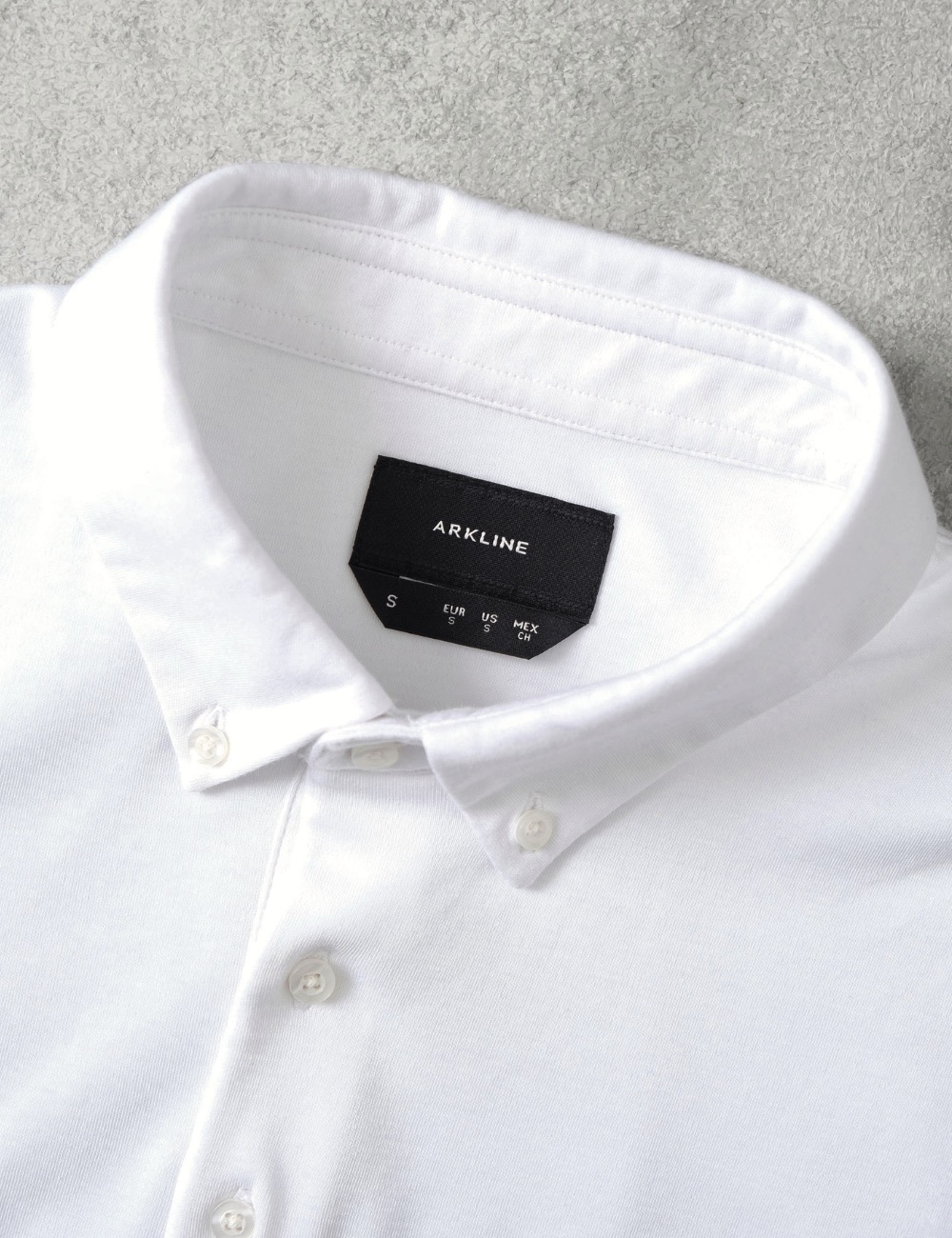 Arkline Humane Button Down Collar Polo Shirt White