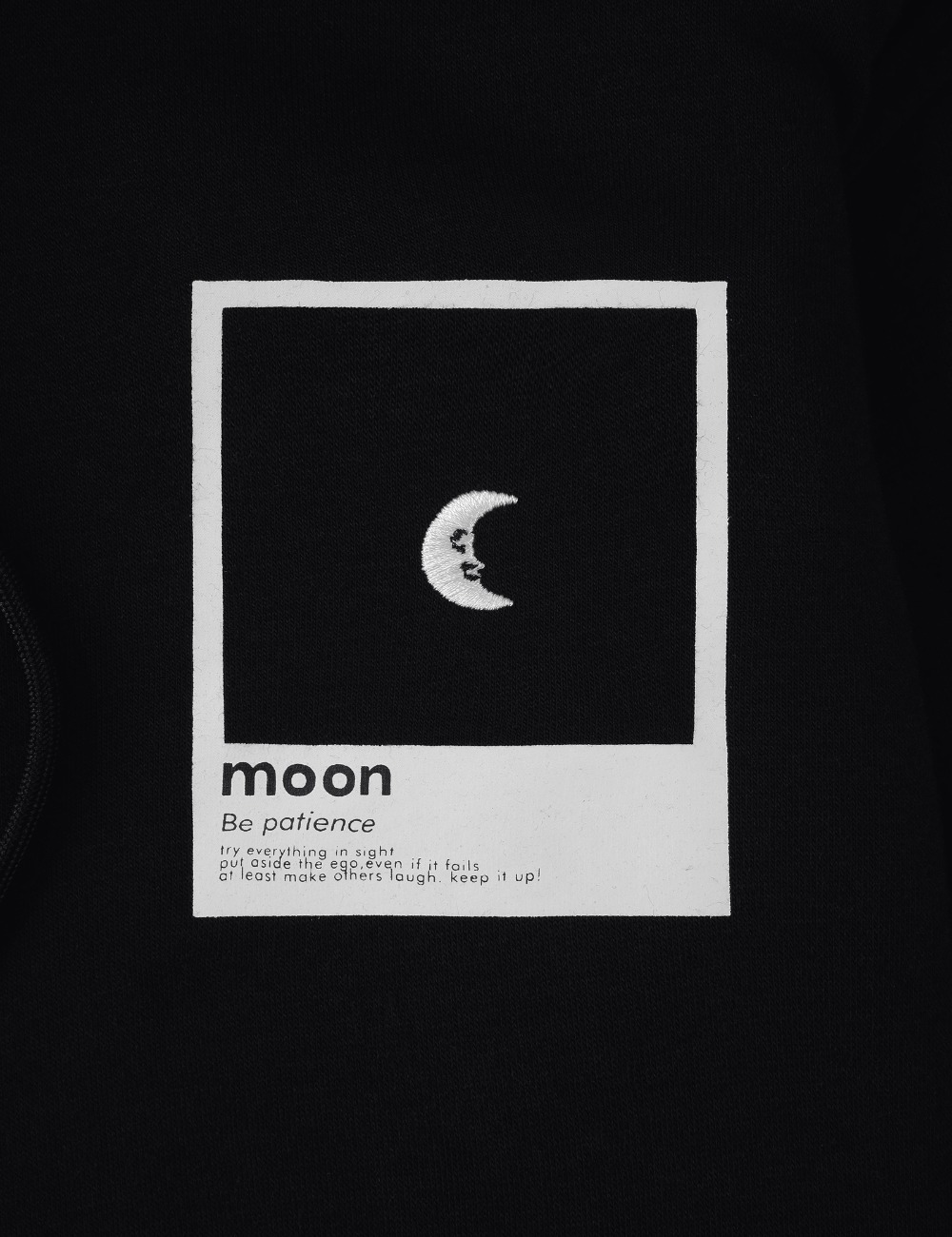 Arkline Moon Pullover Hoodie Obsidian Black