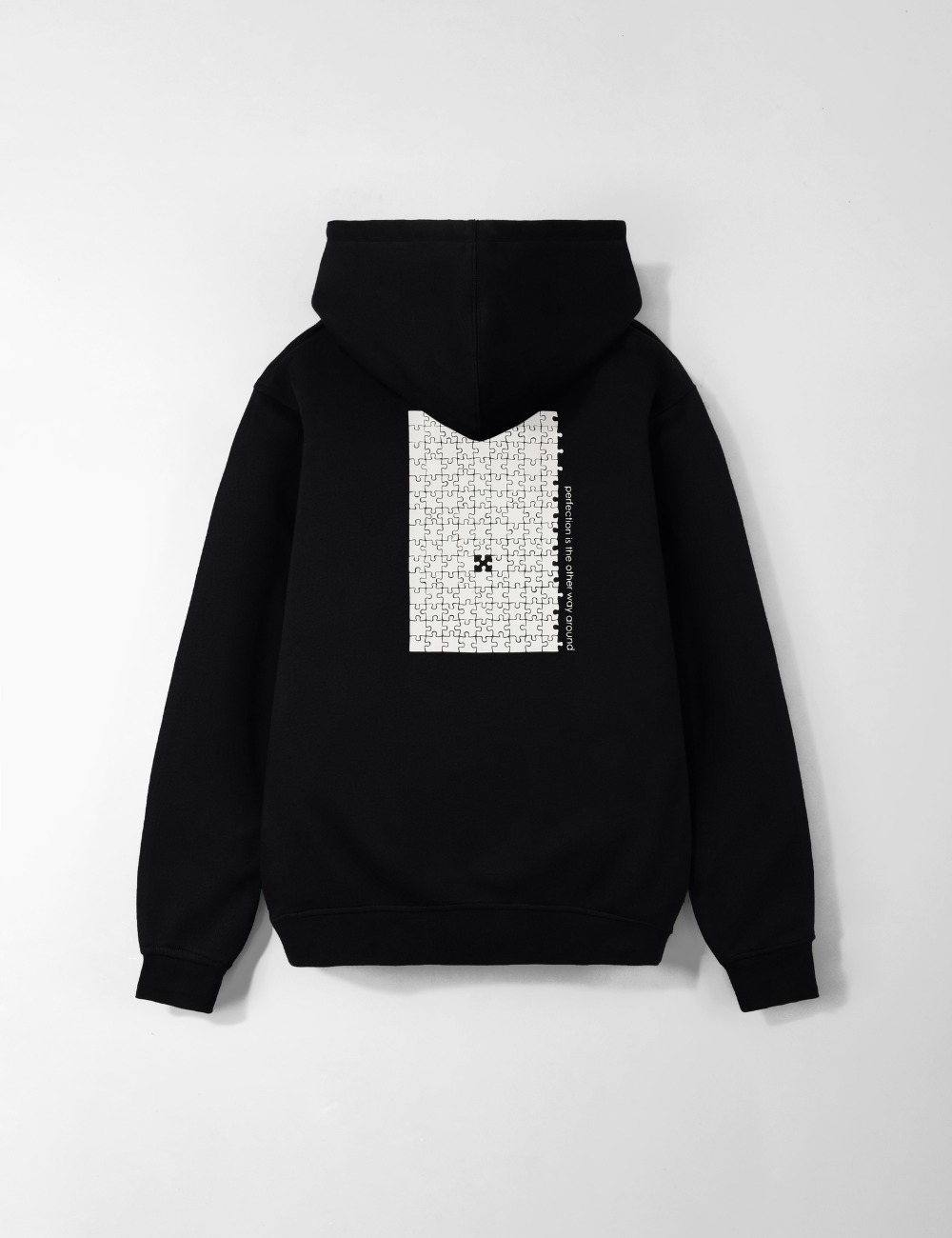 Arkline Puzzle Pullover Hoodie Black