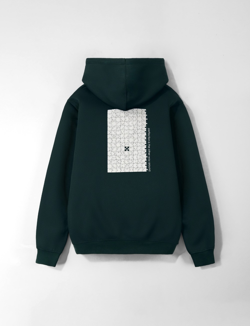 Arkline Puzzle Pullover Hoodie British Green