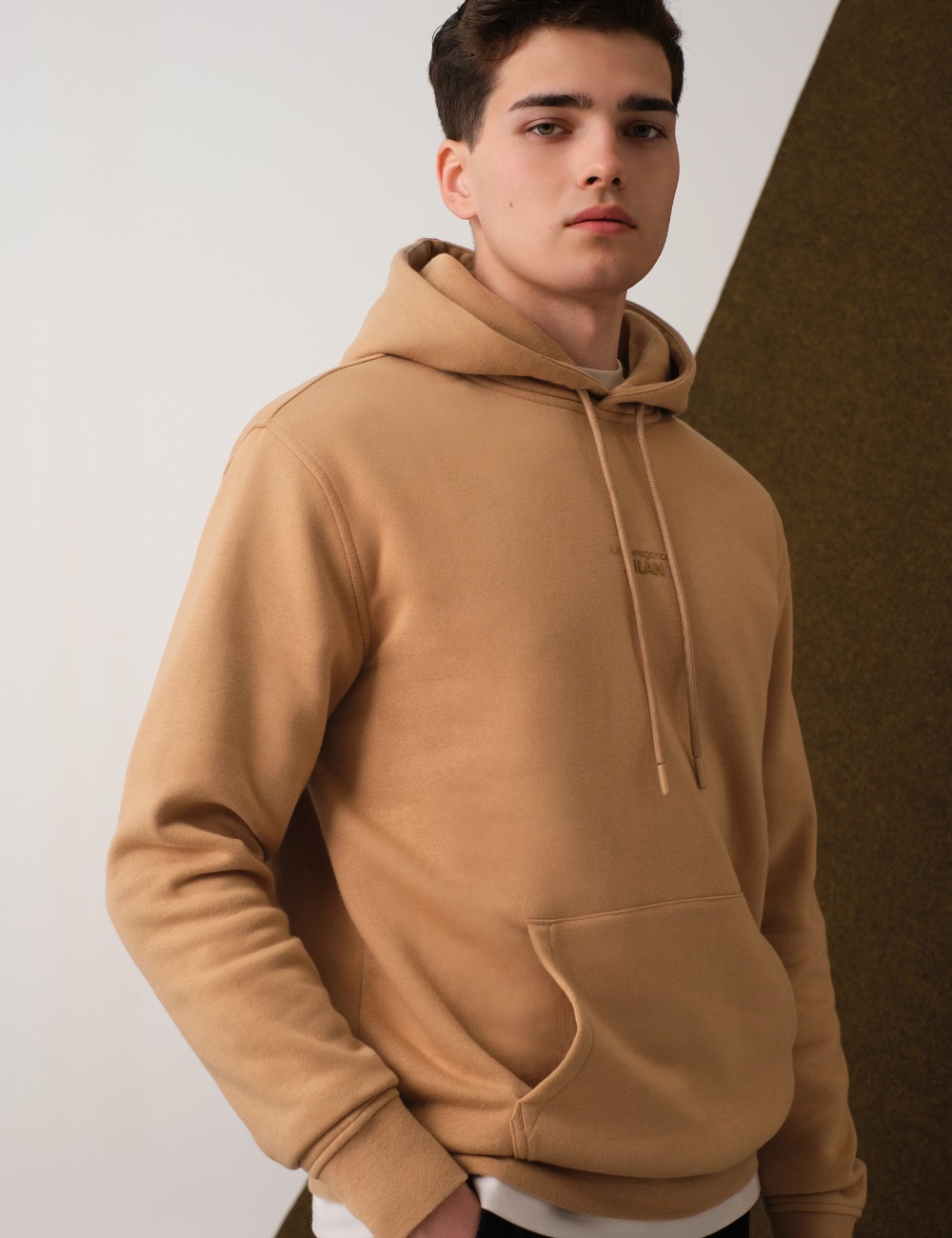 Arkline Milan Pullover Hoodie Beige