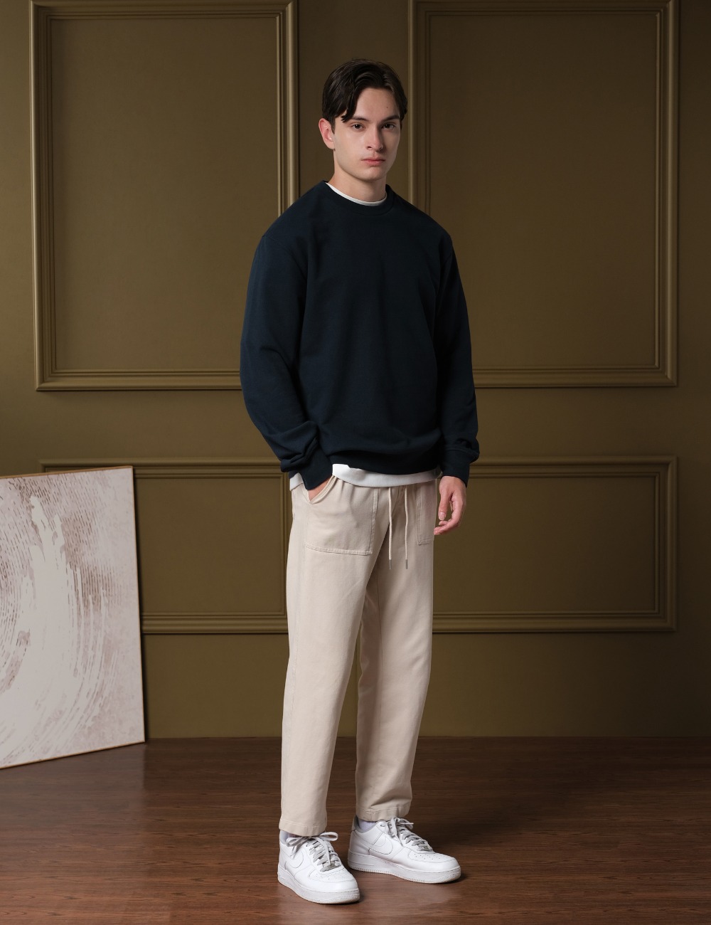 Base Solid Sweatshirt Deep Navy