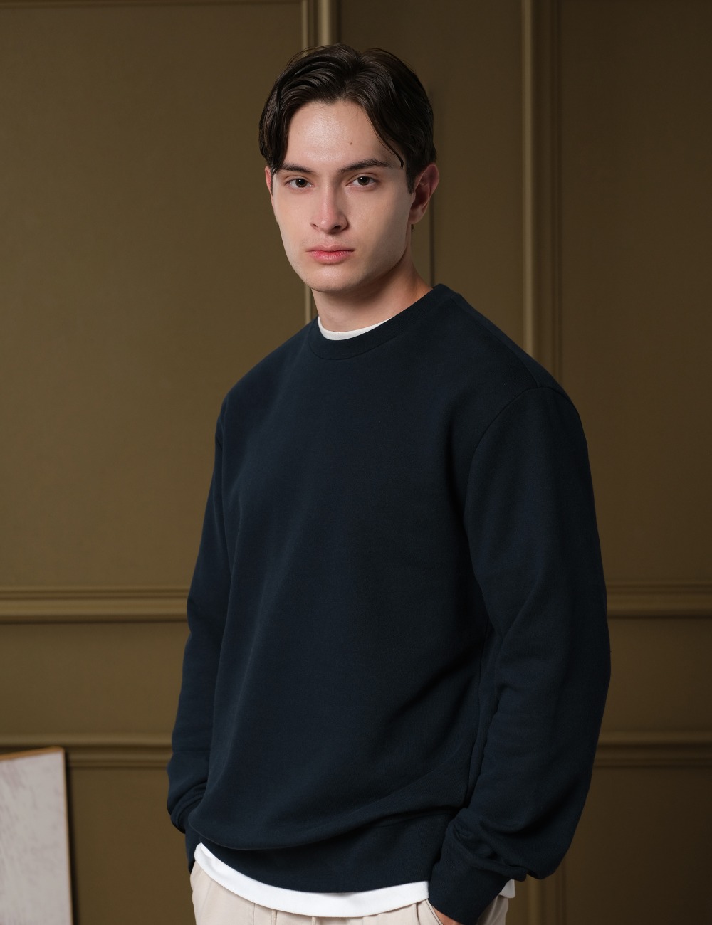 Base Solid Sweatshirt Deep Navy