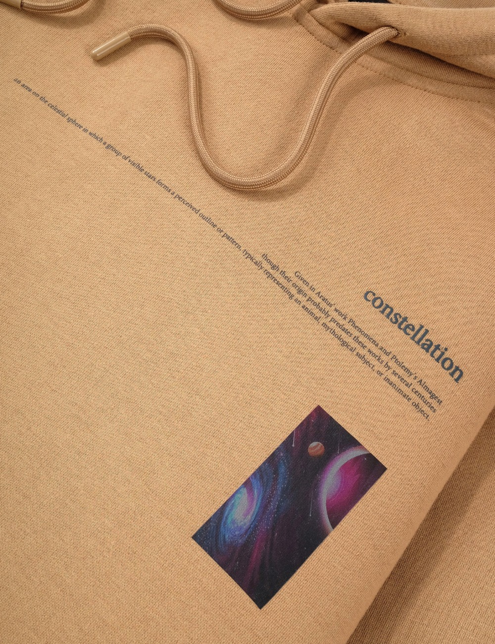 Arkline Constellation Pullover Hoodie Beige
