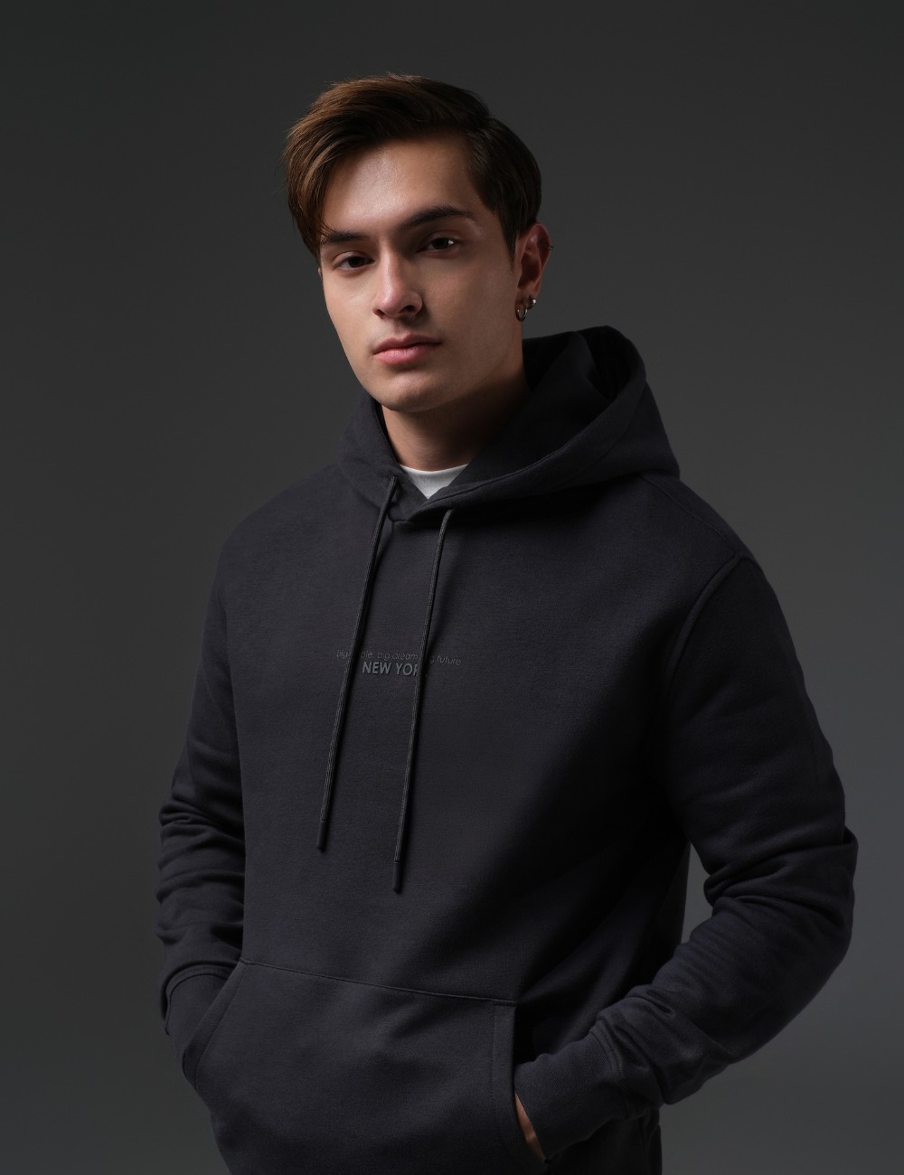 Arkline New York Pullover Hoodie Shadow Grey