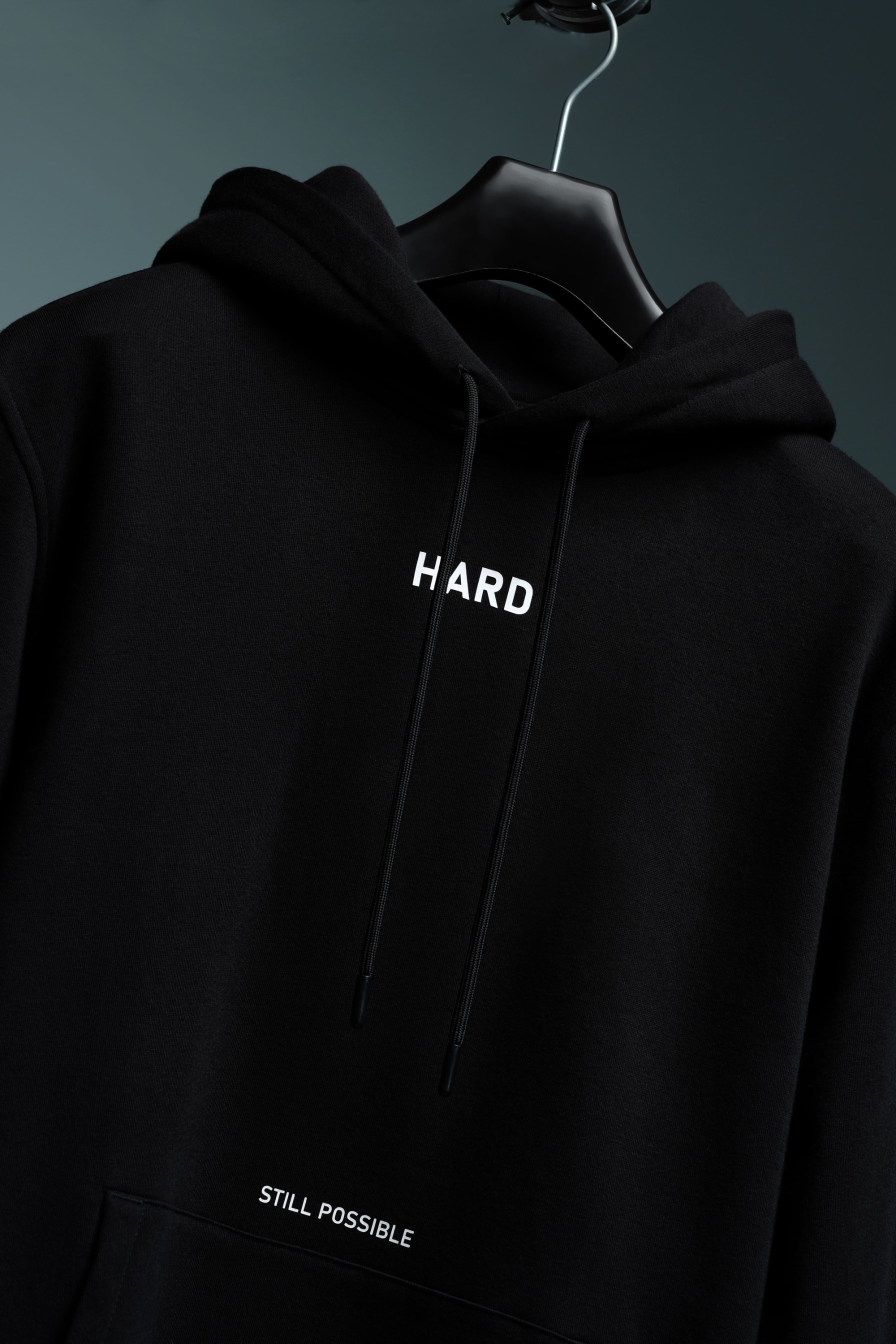 Arkline Hard Pullover Hoodie Obsidian Black