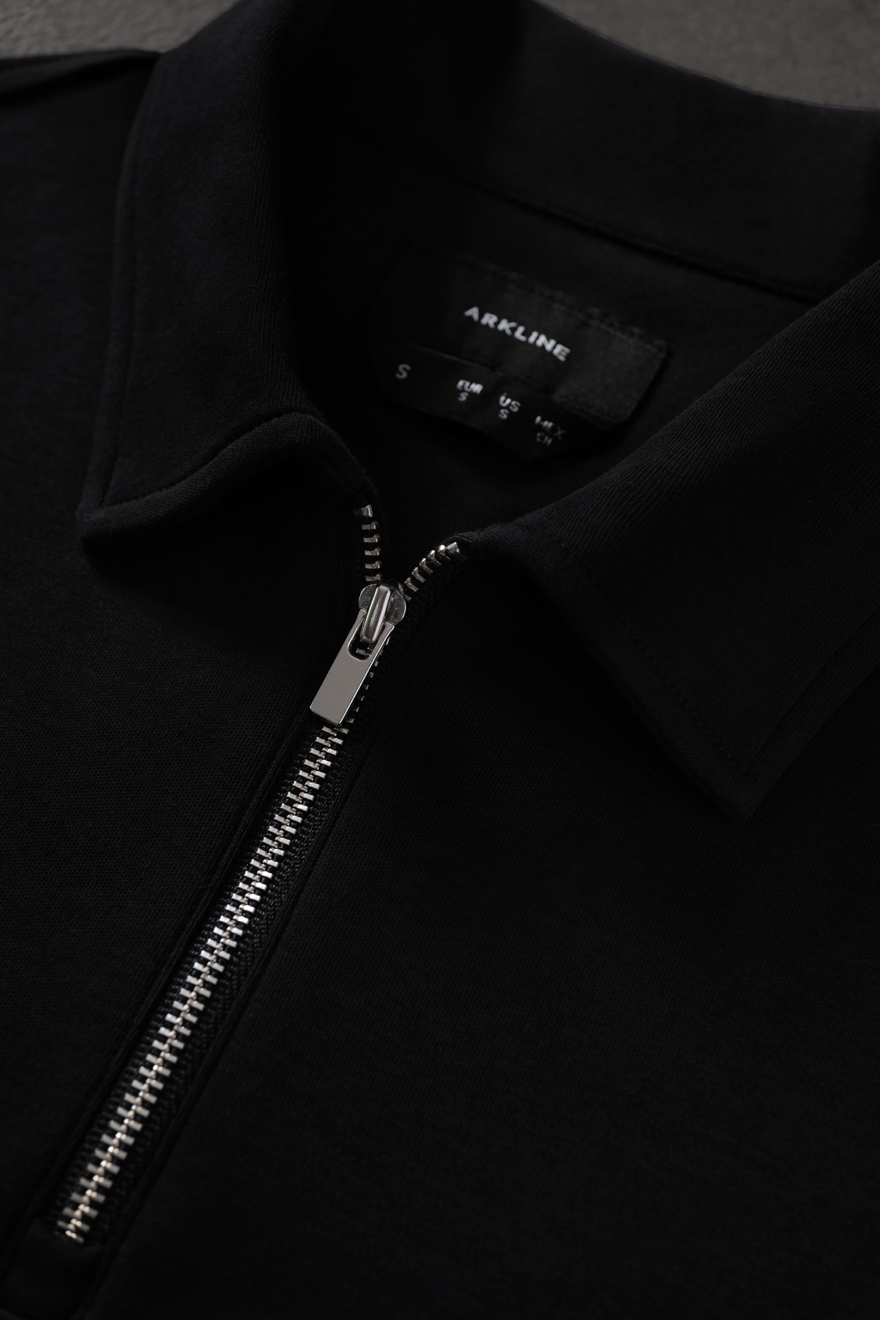 Arkline Cerniera Polo SS Shirt Rich Black
