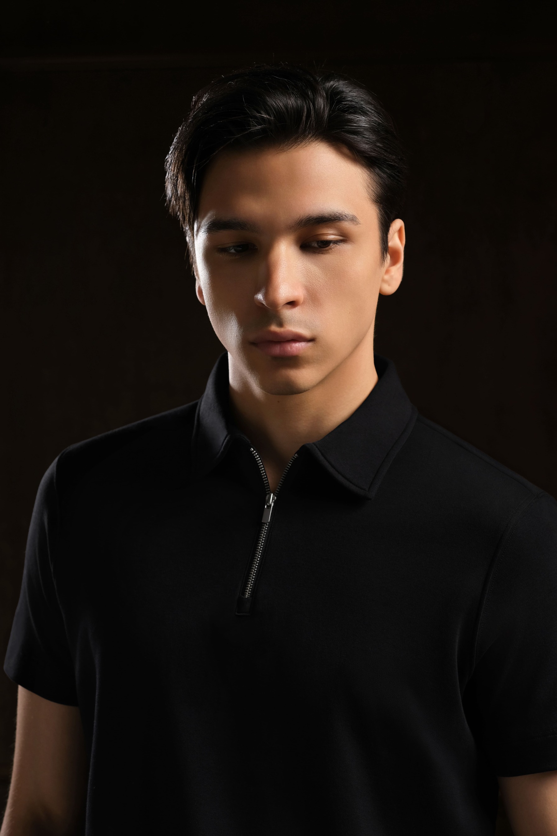 Arkline Cerniera Polo SS Shirt Rich Black