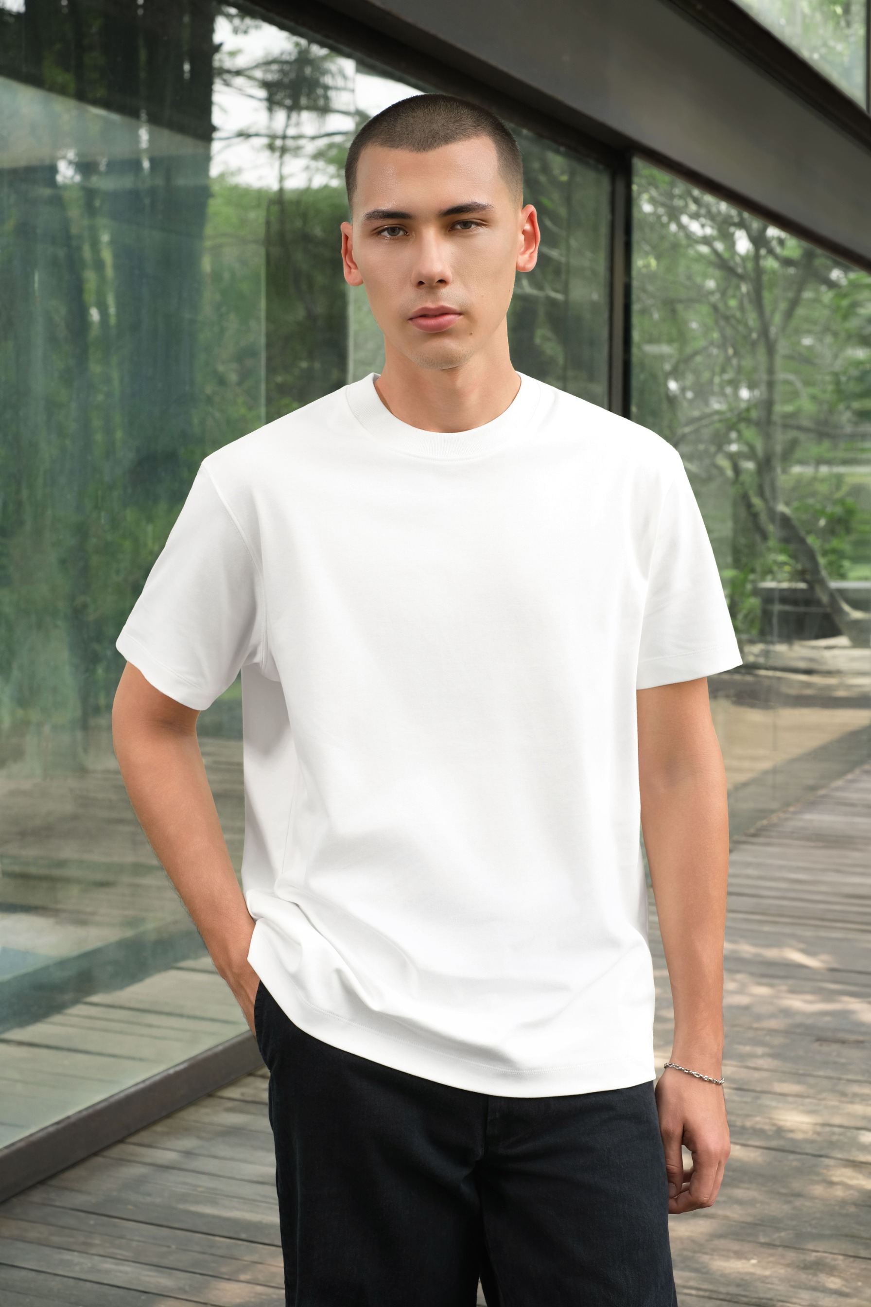 Arkline Finest Regular Fit T-Shirt Offwhite