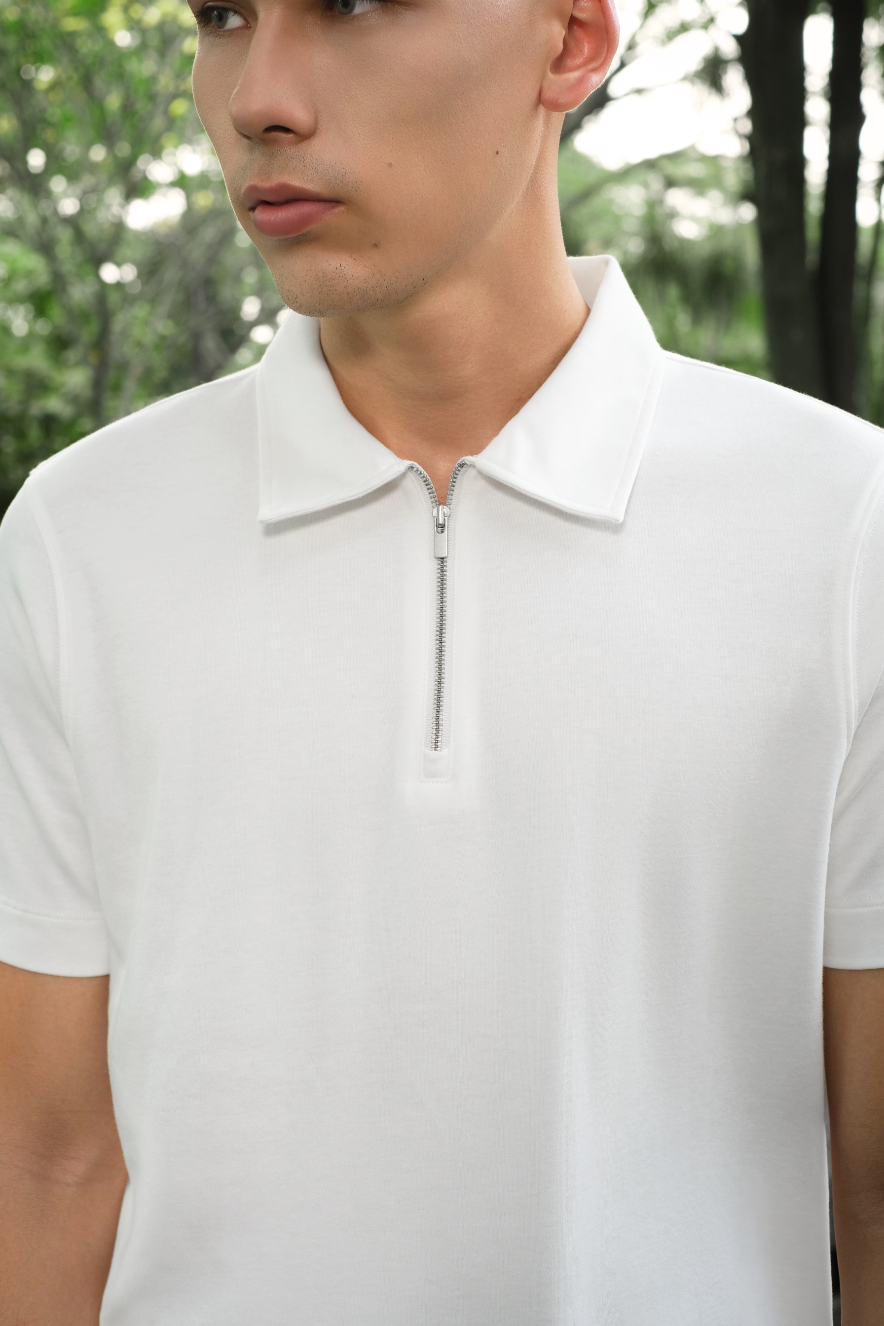 Arkline Cerniera Polo SS Shirt Off White