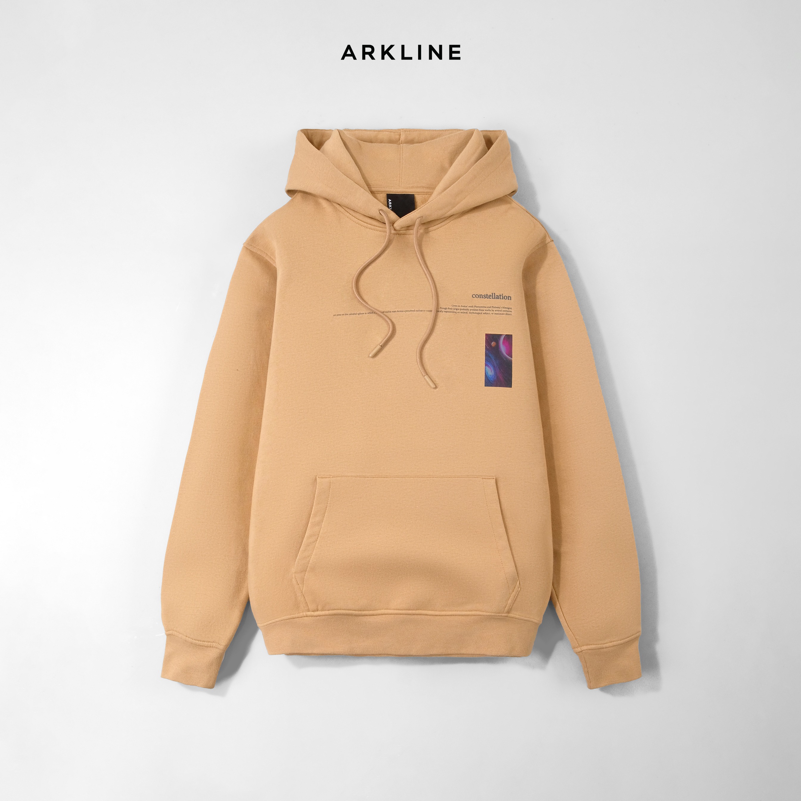 Arkline Constellation Pullover Hoodie Beige