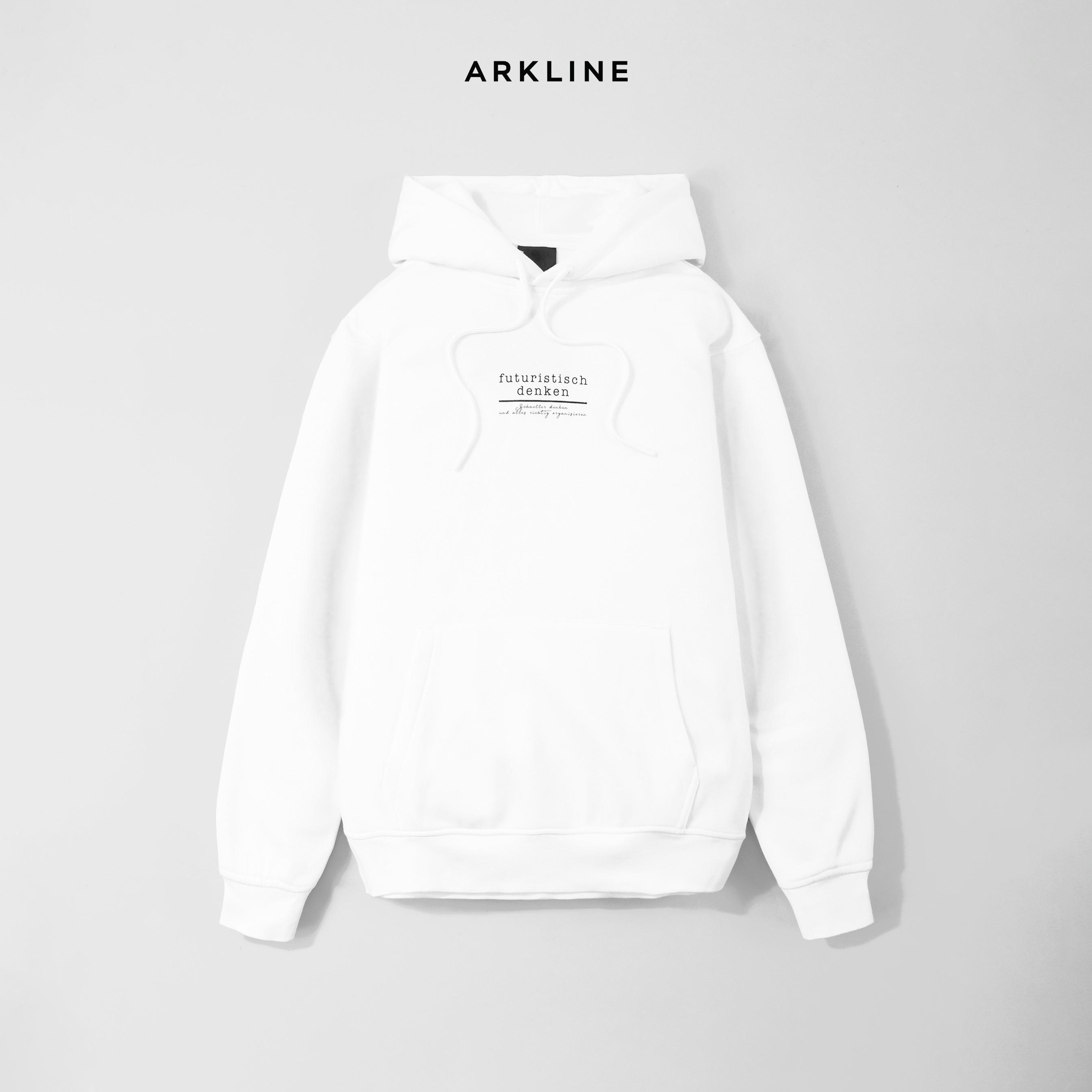 Futuristisch Pullover Hoodie White 
