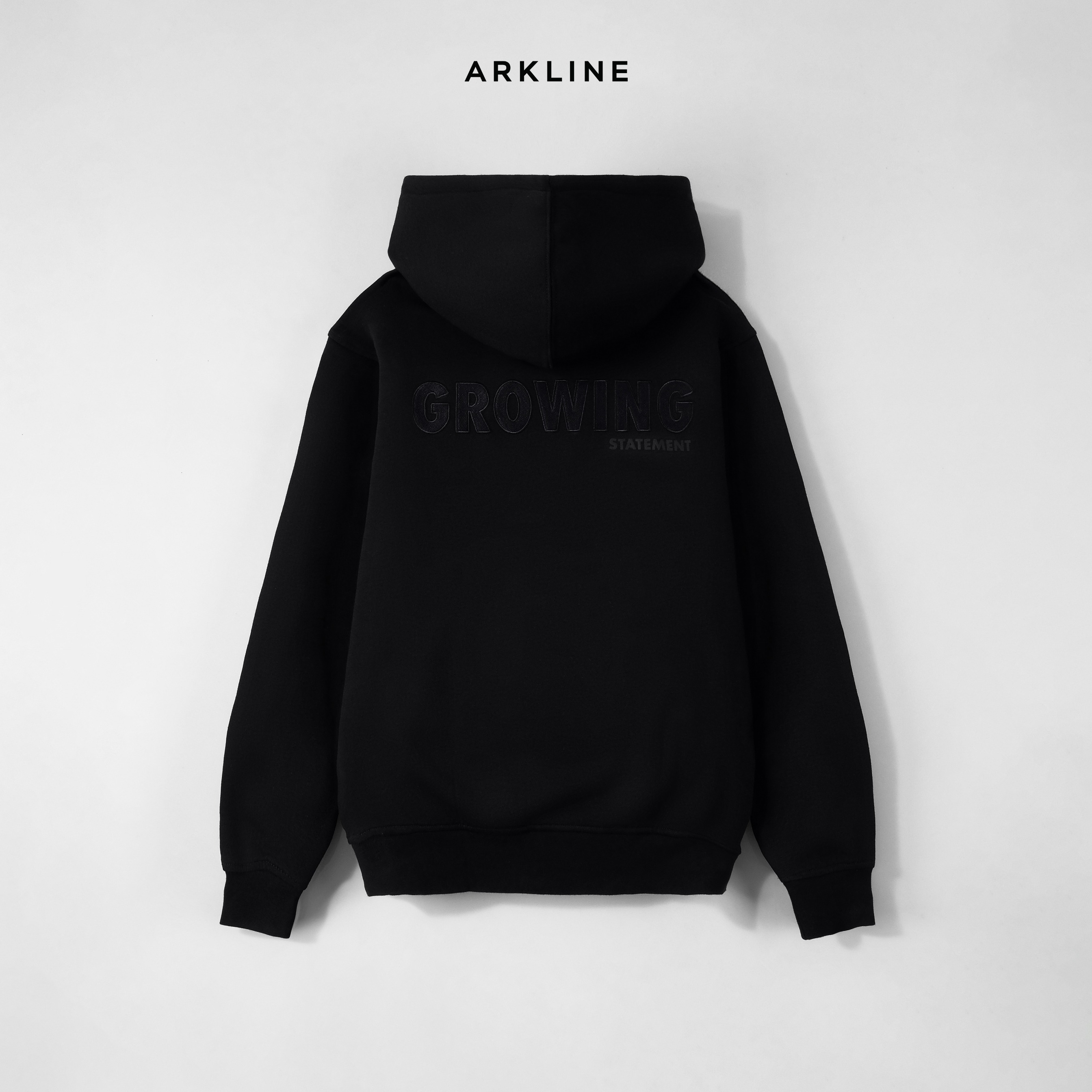 Arkline Growing Pullover Hoodie Obsidian Black