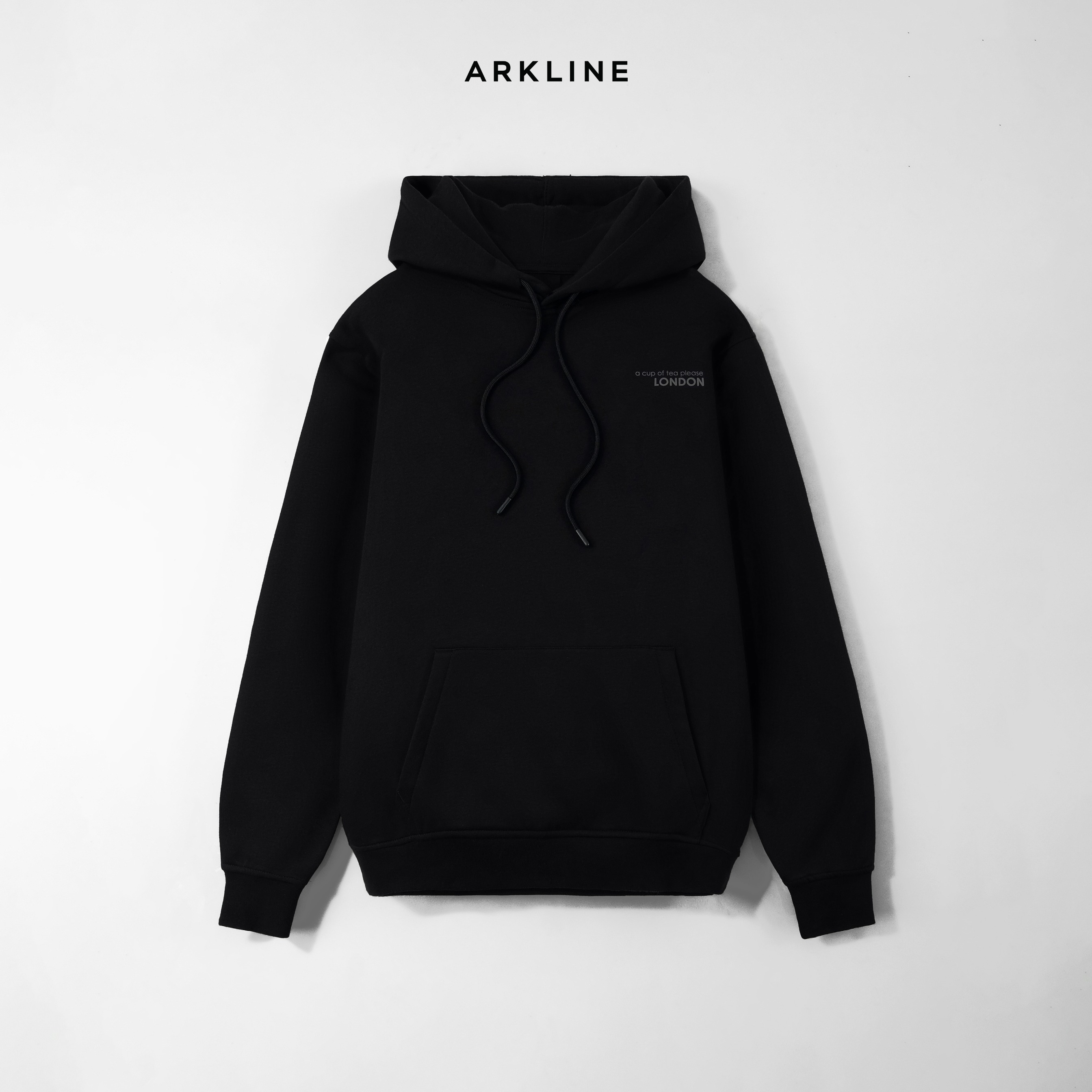 Arkline London Pullover Hoodie Obsidian Black