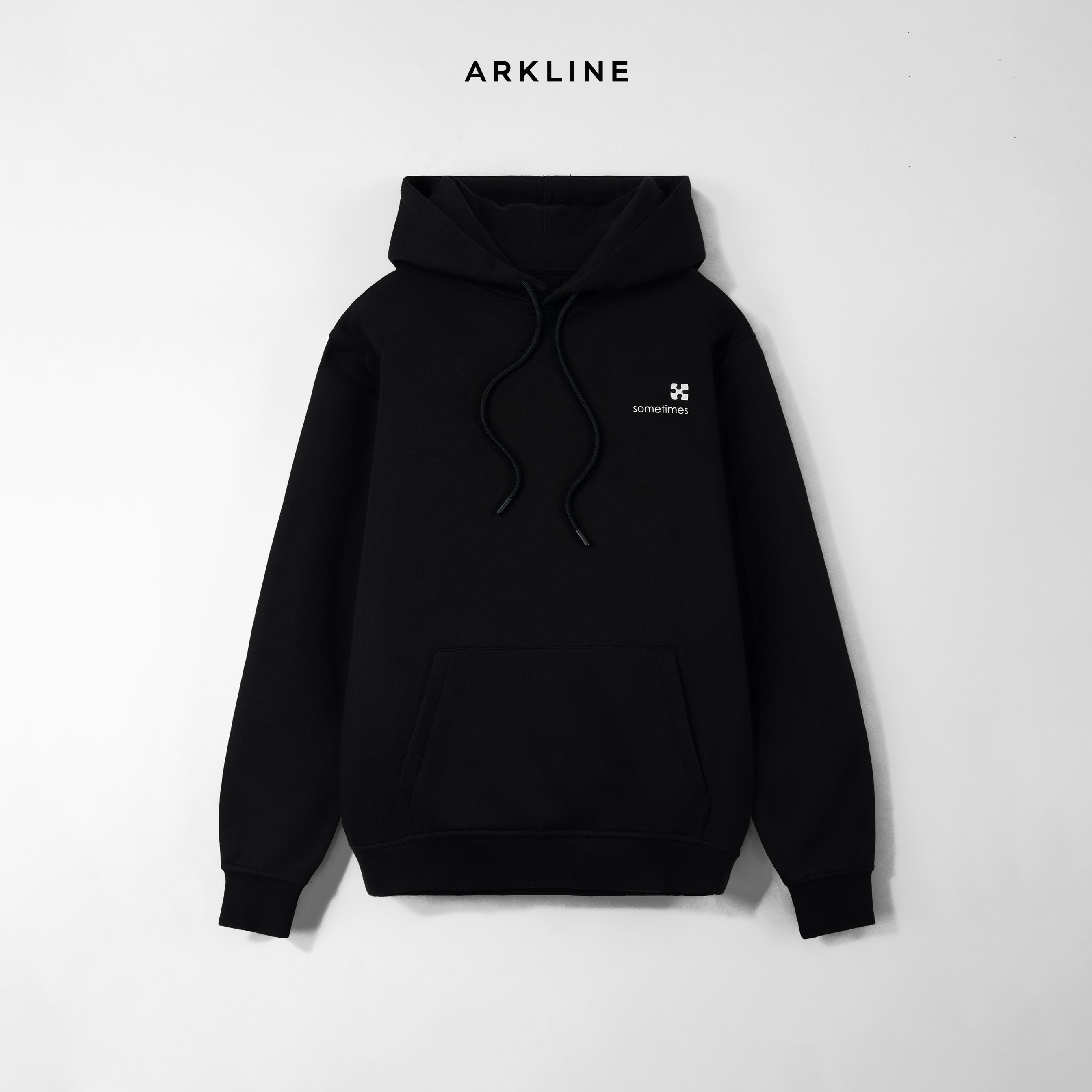 Arkline Puzzle Pullover Hoodie Black