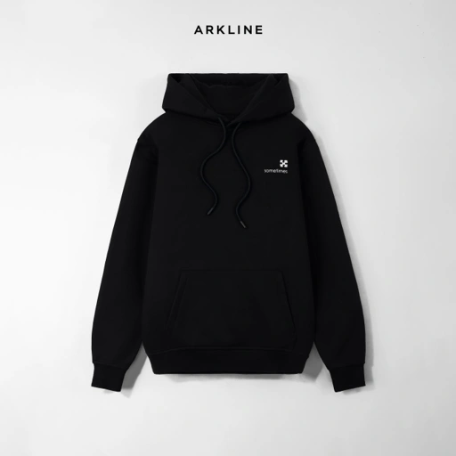 Arkline Puzzle Pullover Hoodie Black