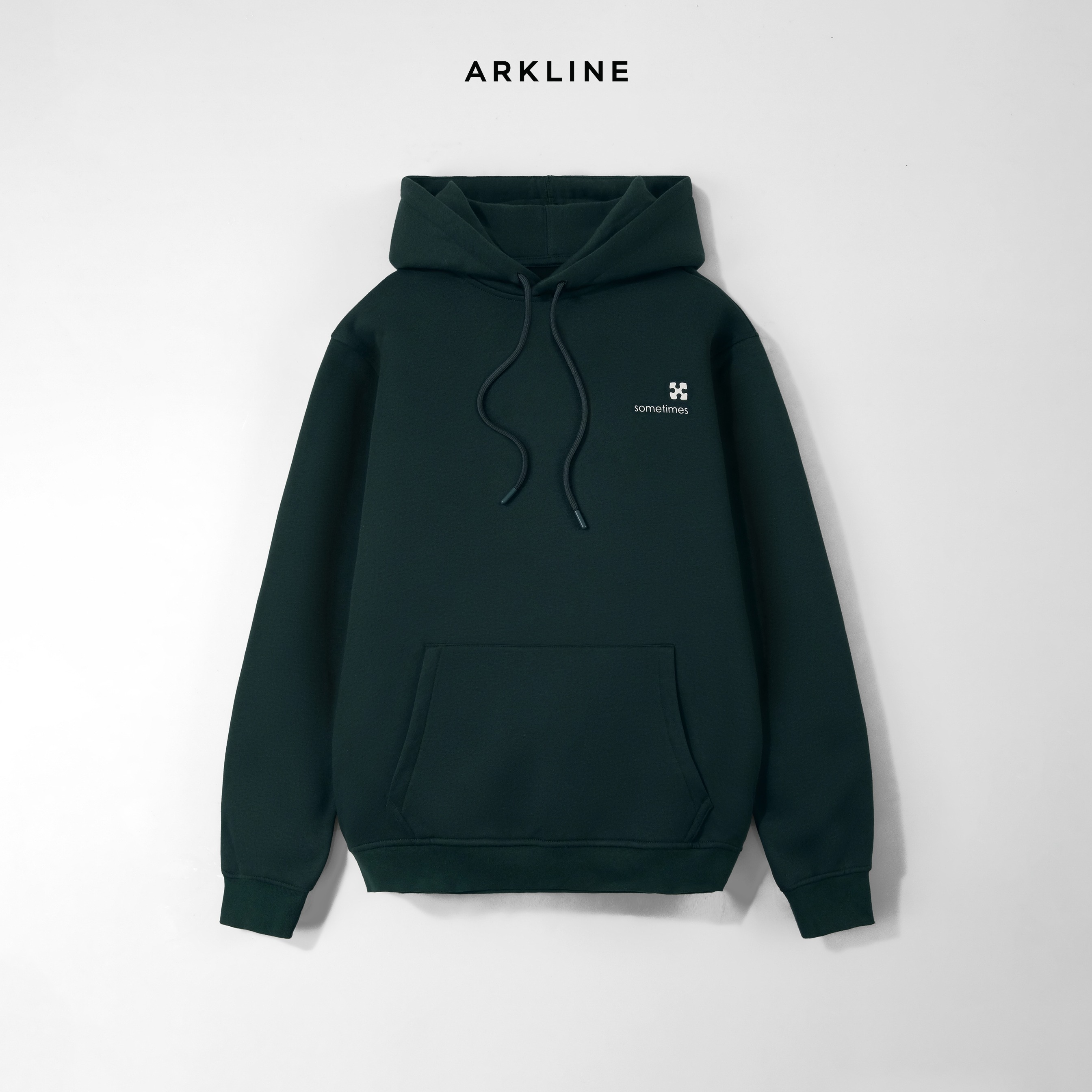 Arkline Puzzle Pullover Hoodie British Green