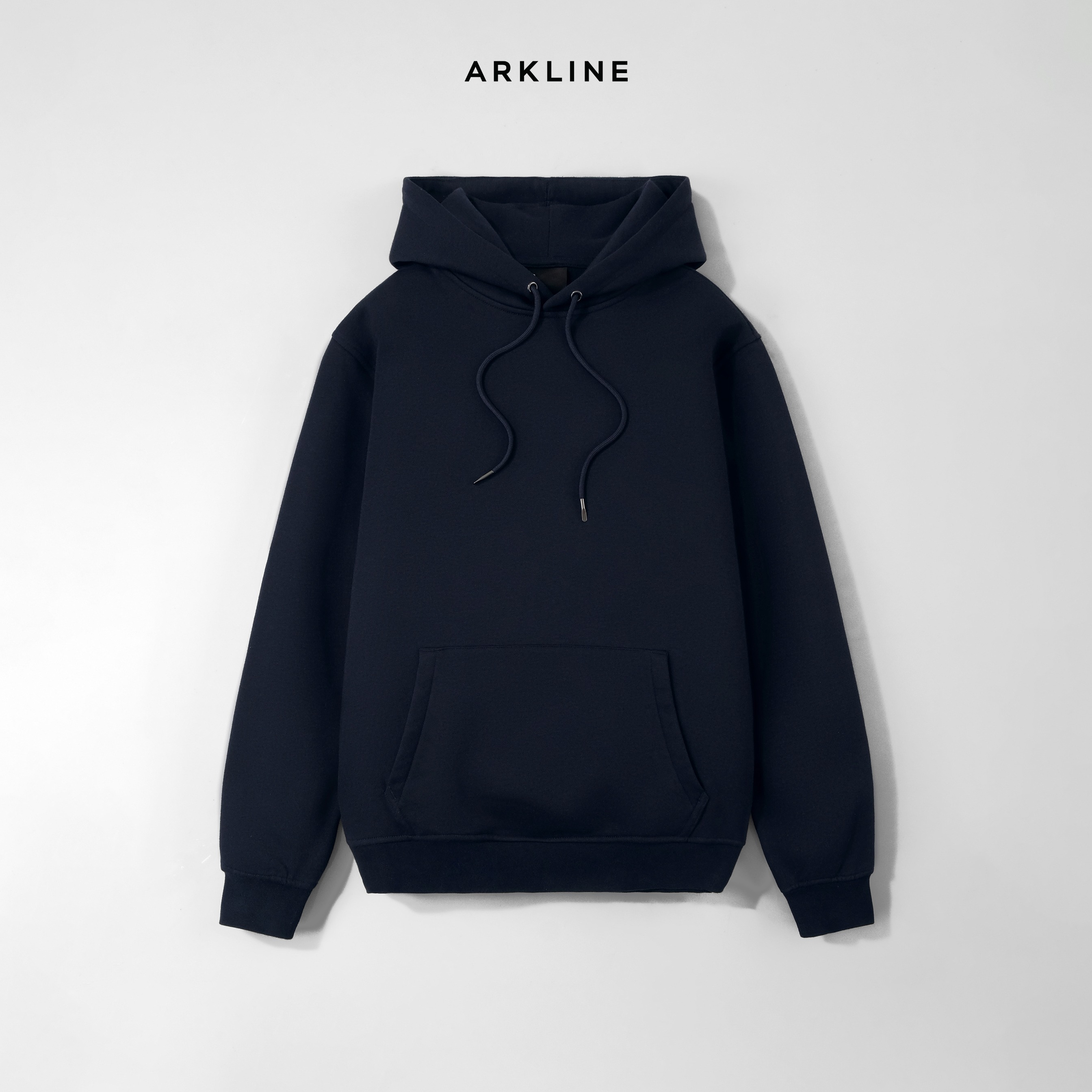 Solid Basic Pullover Hoodie Deep Navy