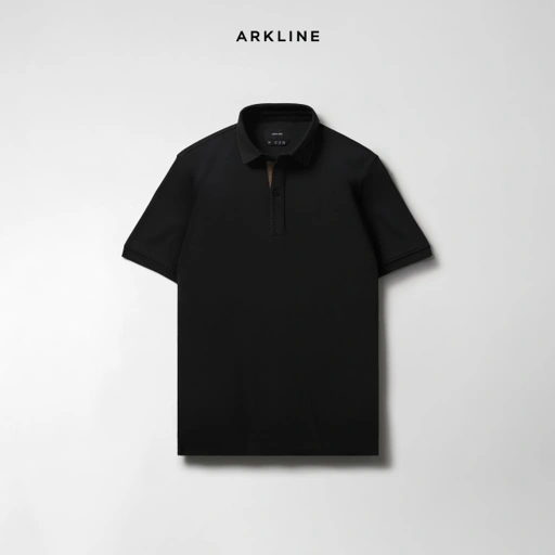 Image of Arkline Gentle Polo Shirt Obsidian Black
