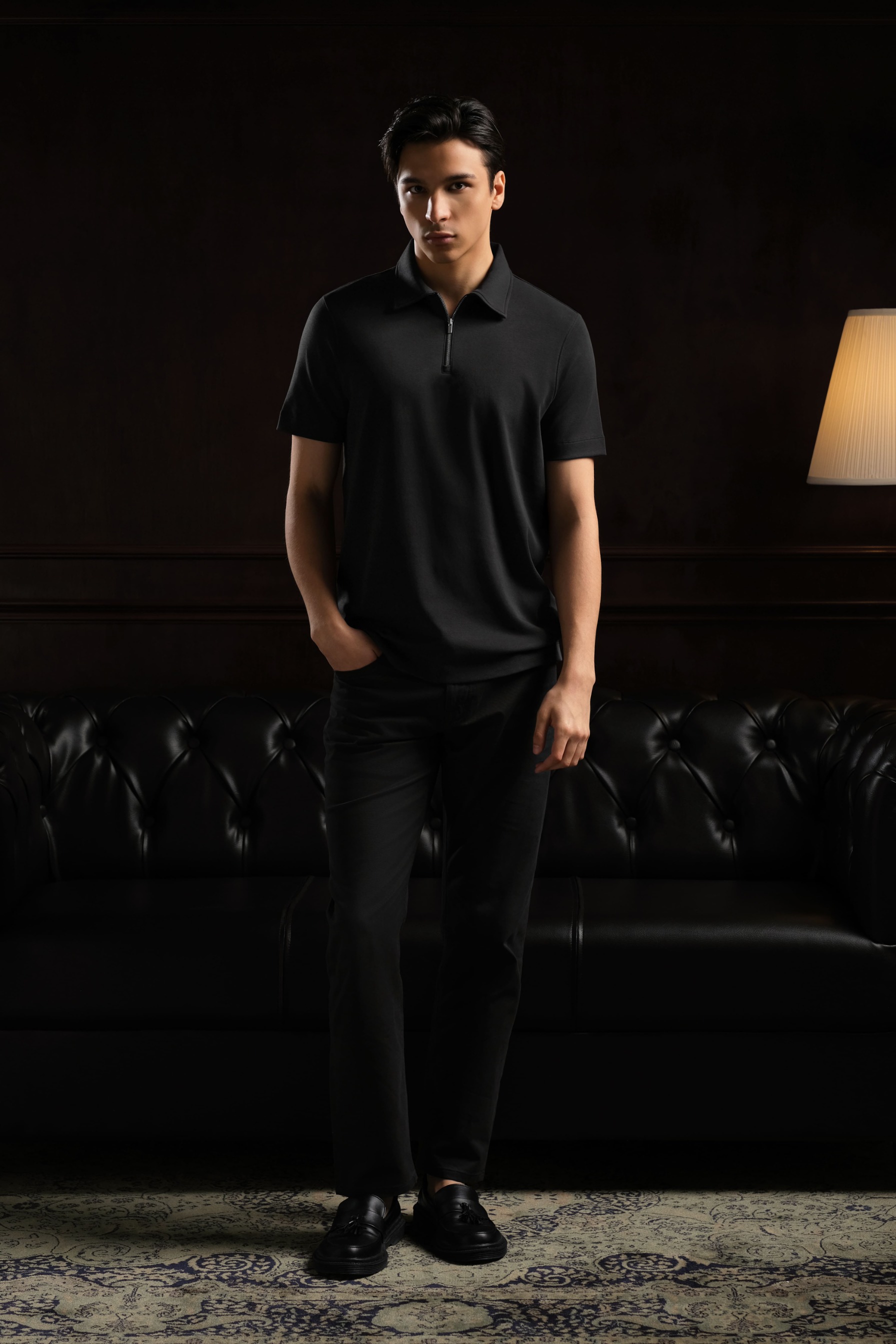 Arkline Cerniera Polo SS Shirt Sophisto Grey
