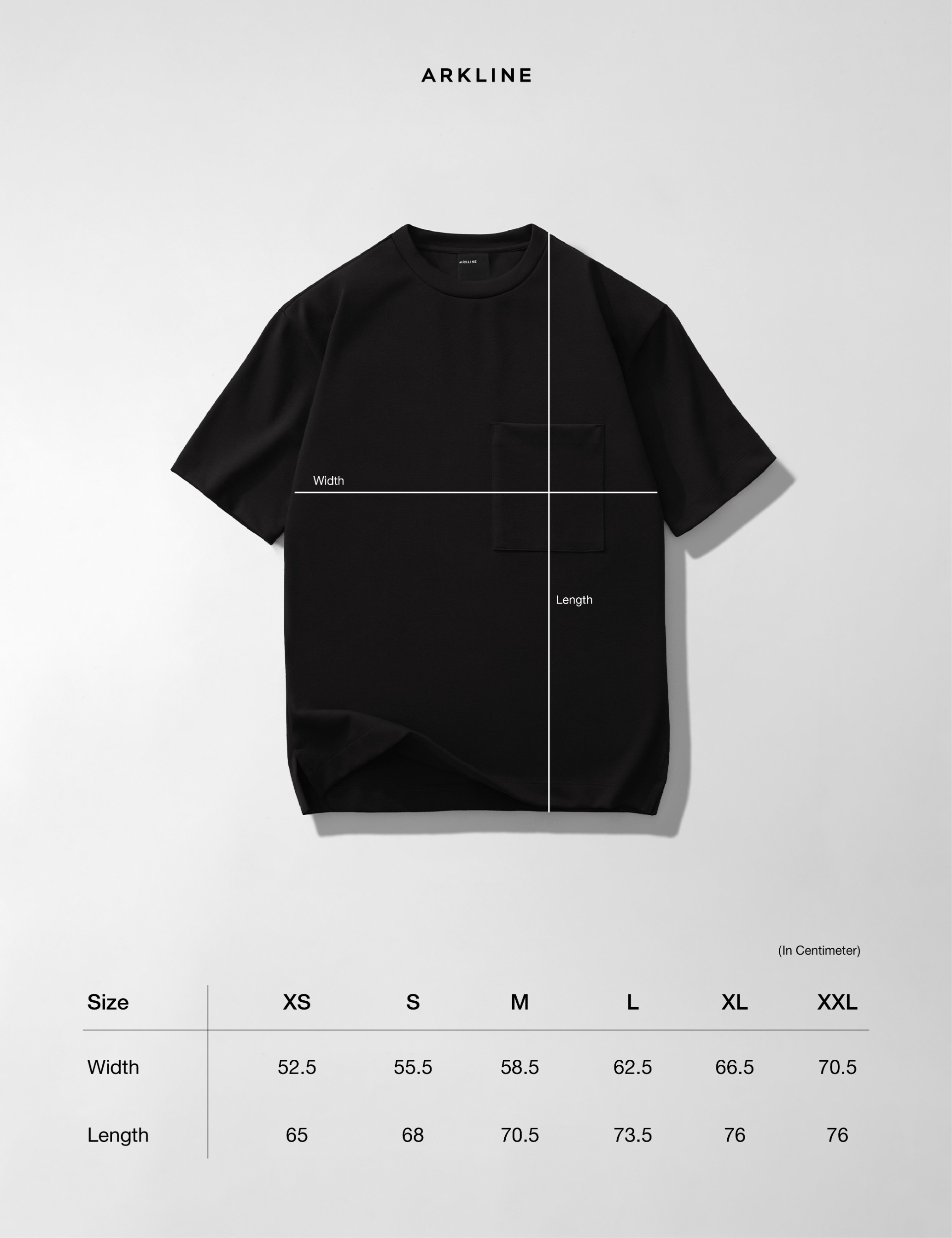 Arkline Boxy Pocket Tee Black