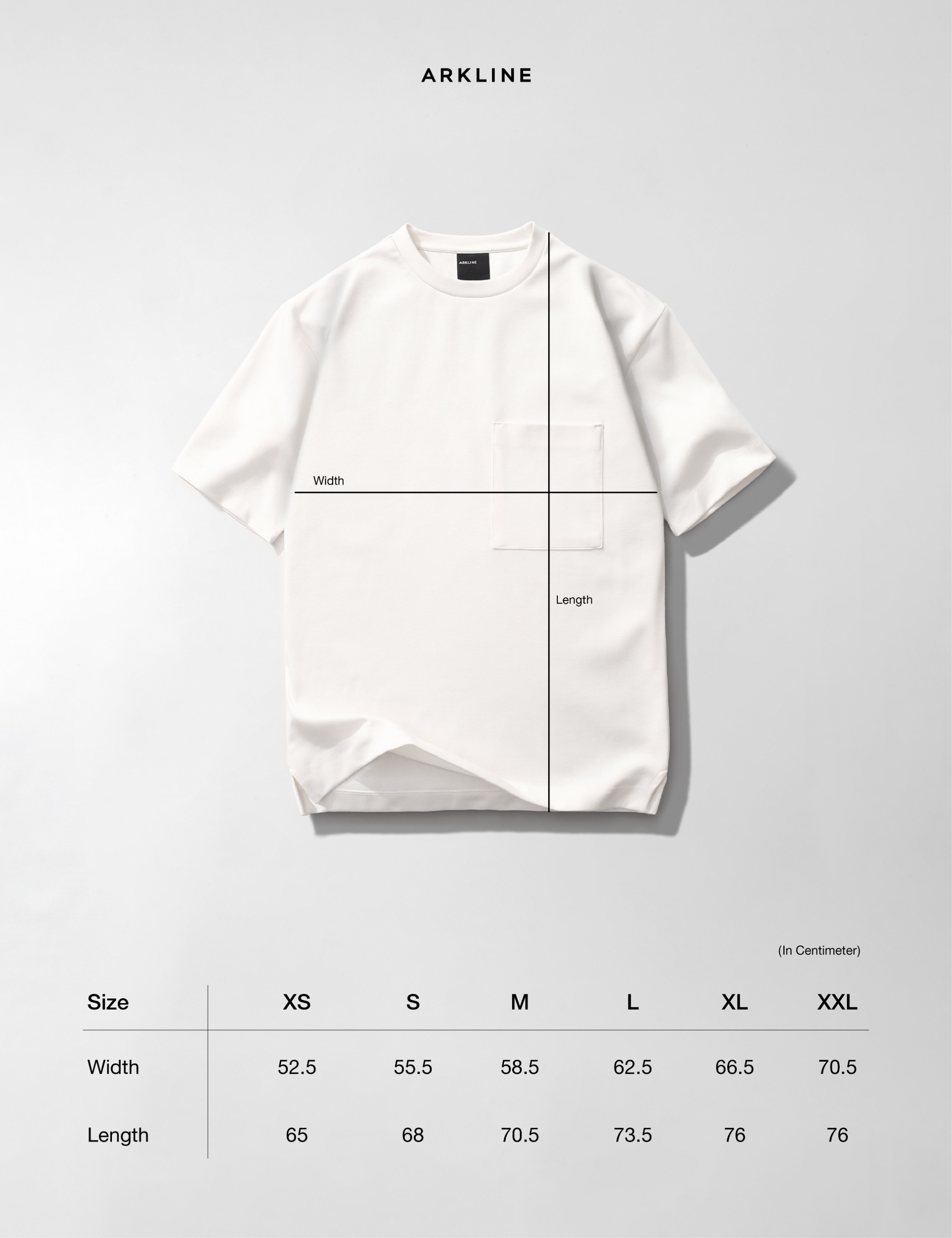 Arkline Boxy Pocket Tee White