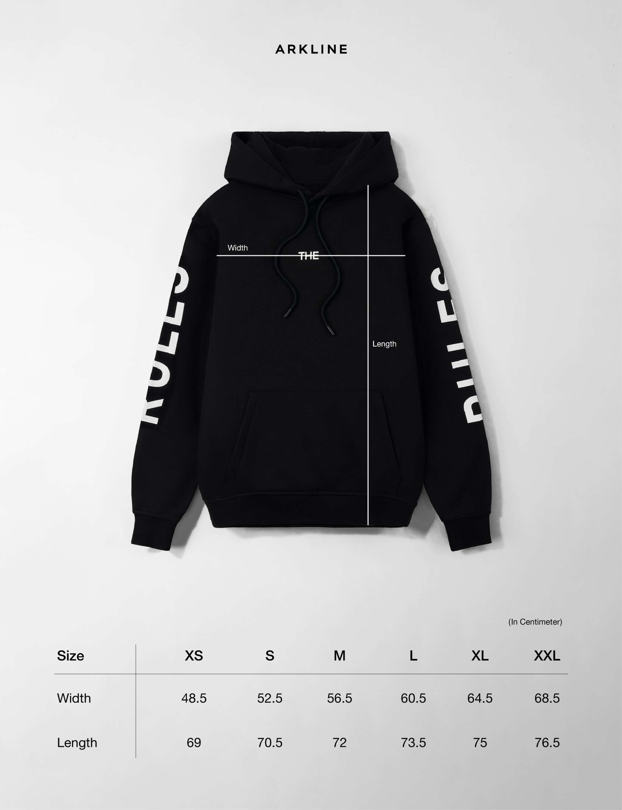 Arkline Break The Rule Pullover Hoodie Obsidian Black