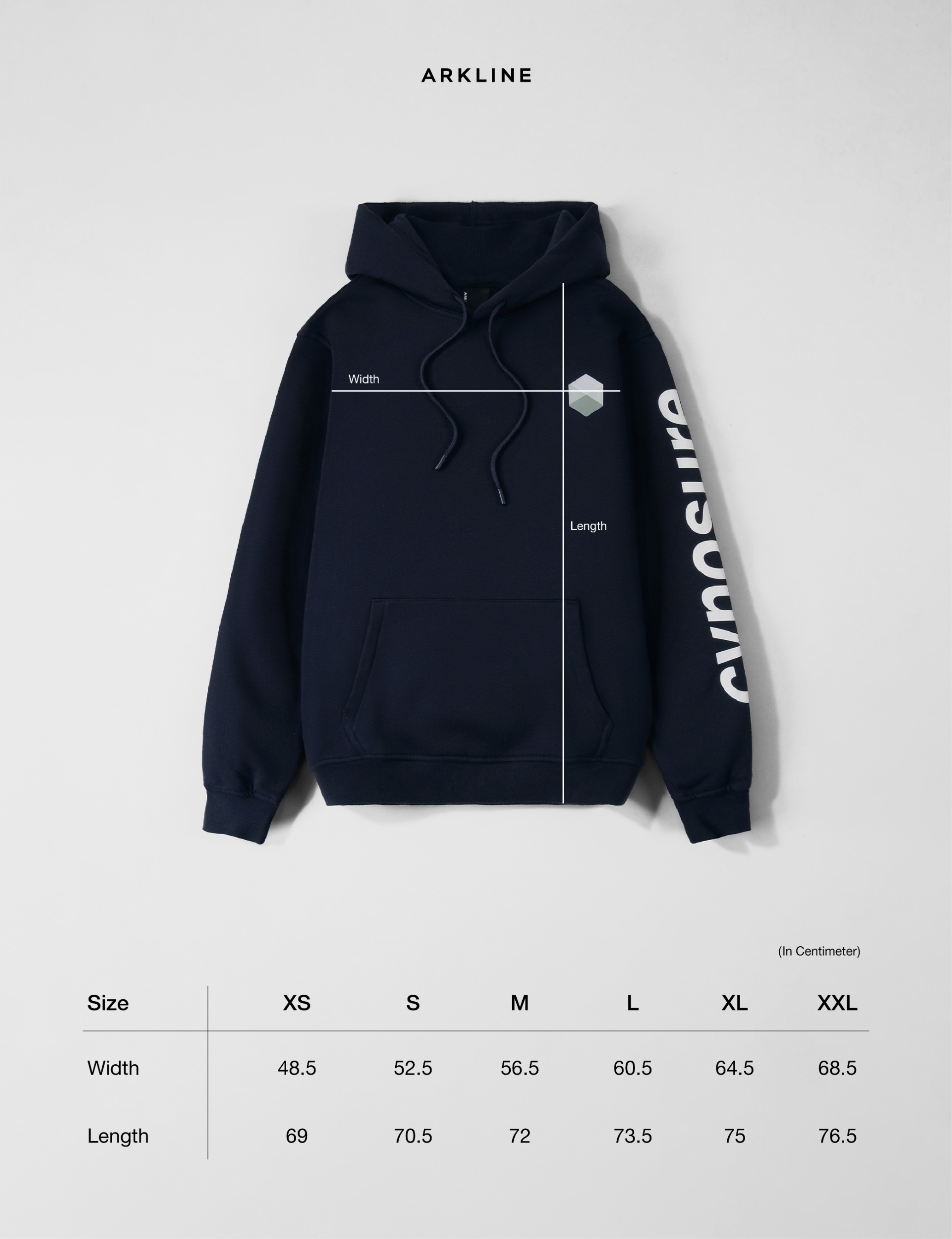 Arkline Cynosure Pullover Hoodie Deep Navy