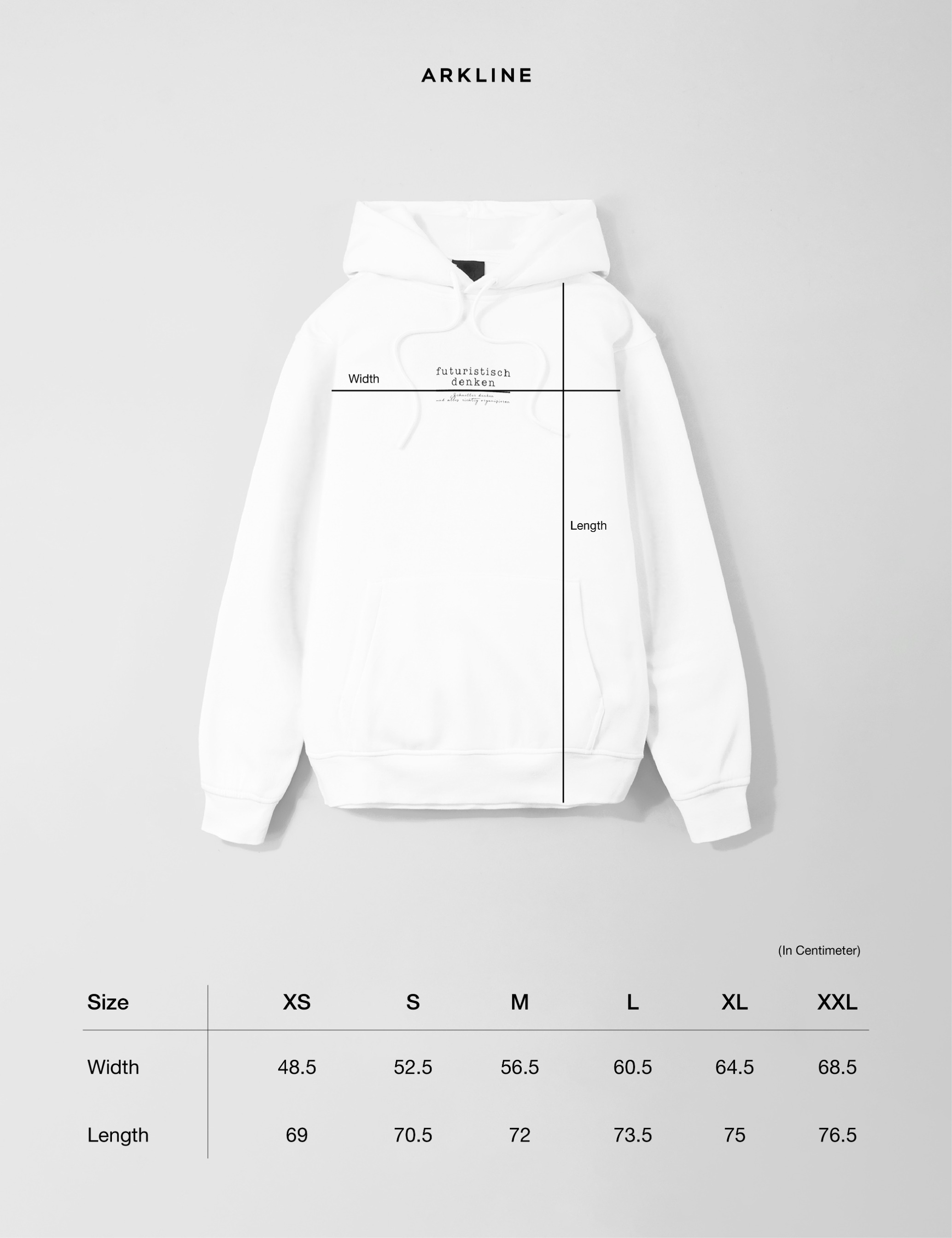 Futuristisch Pullover Hoodie White 
