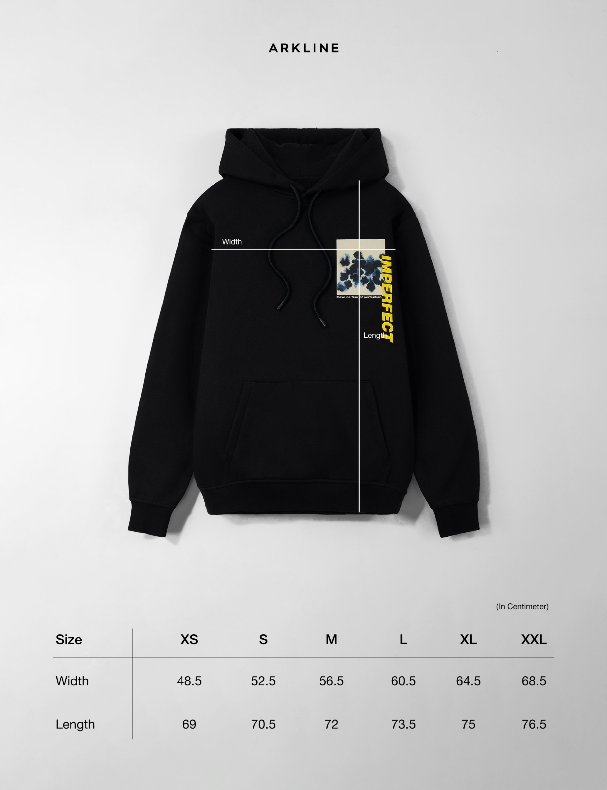 Arkline Imperfect Pullover Hoodie Obsidian Black