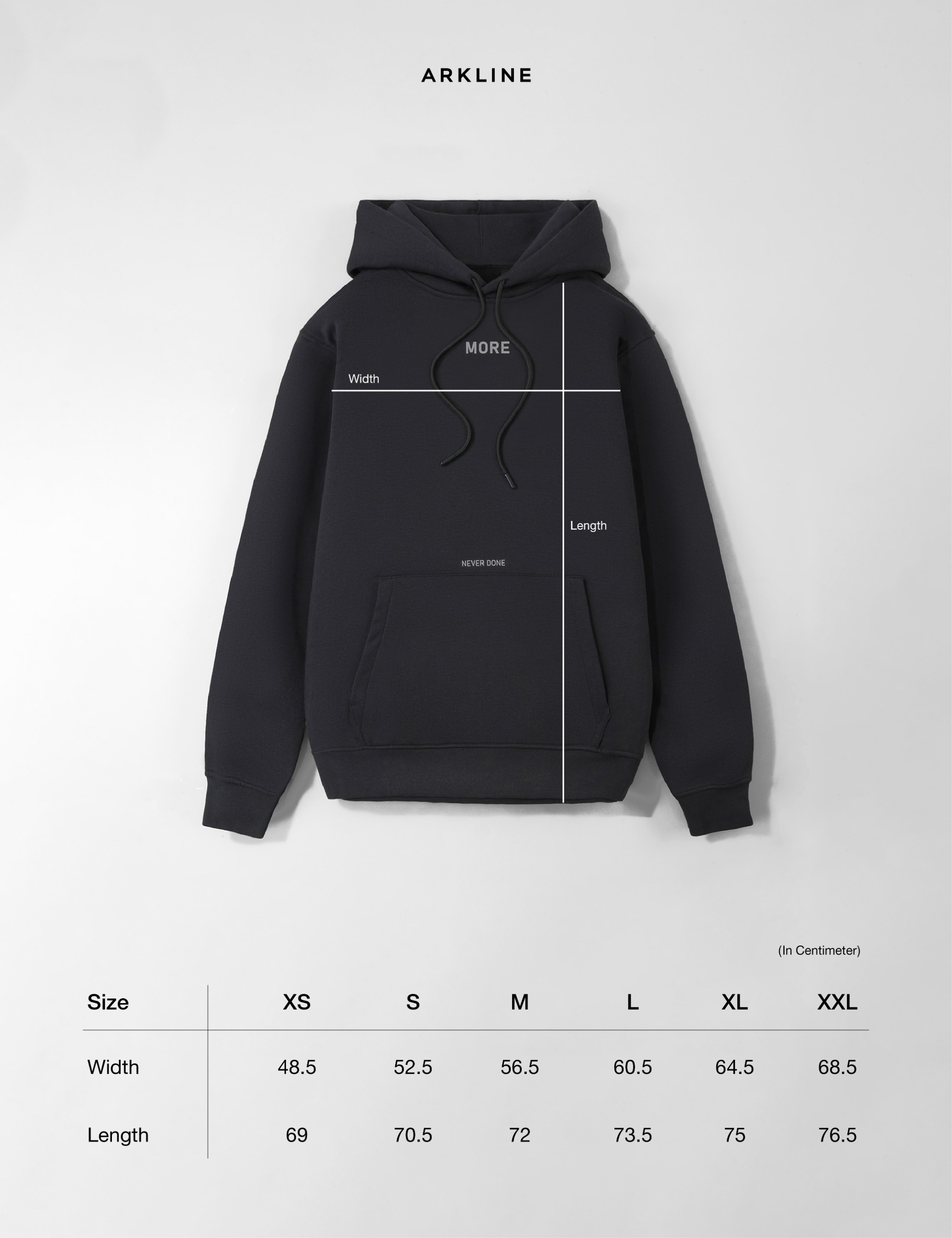 Arkline More Pullover Hoodie Shadow Grey