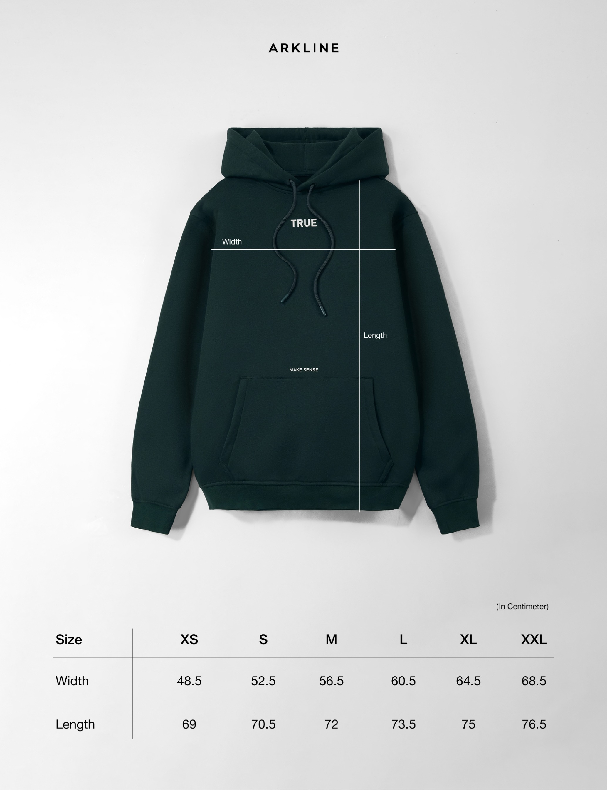 Arkline True Pullover Hoodie British Green