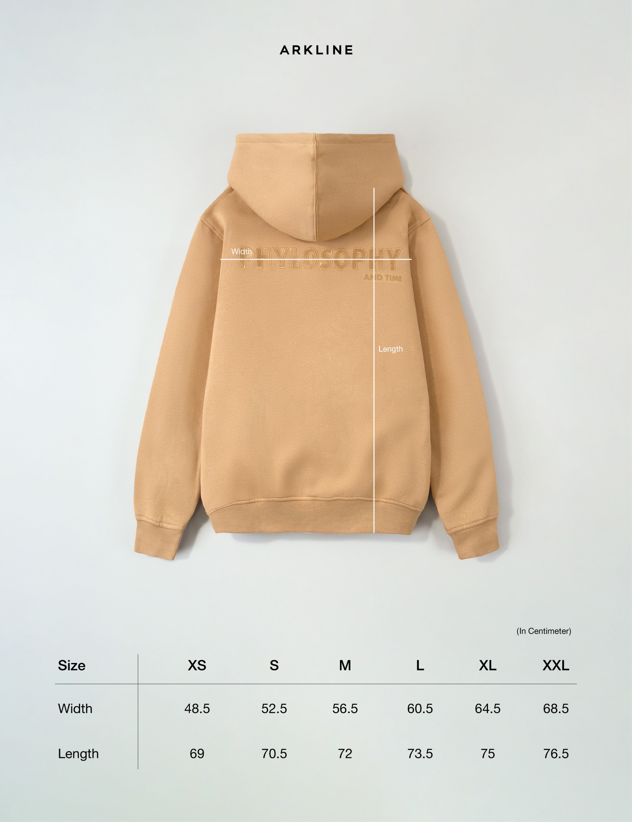 Arkline Phylosophy Pullover Hoodie Beige