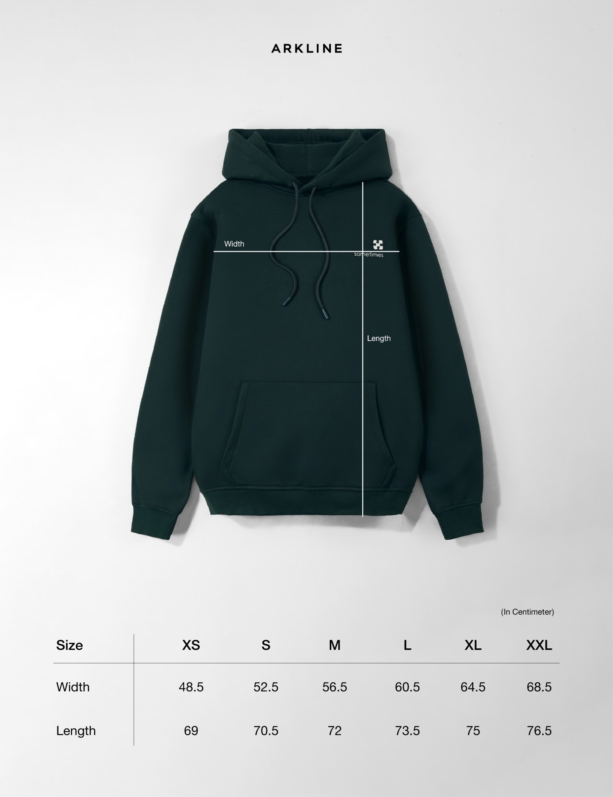 Arkline Puzzle Pullover Hoodie British Green