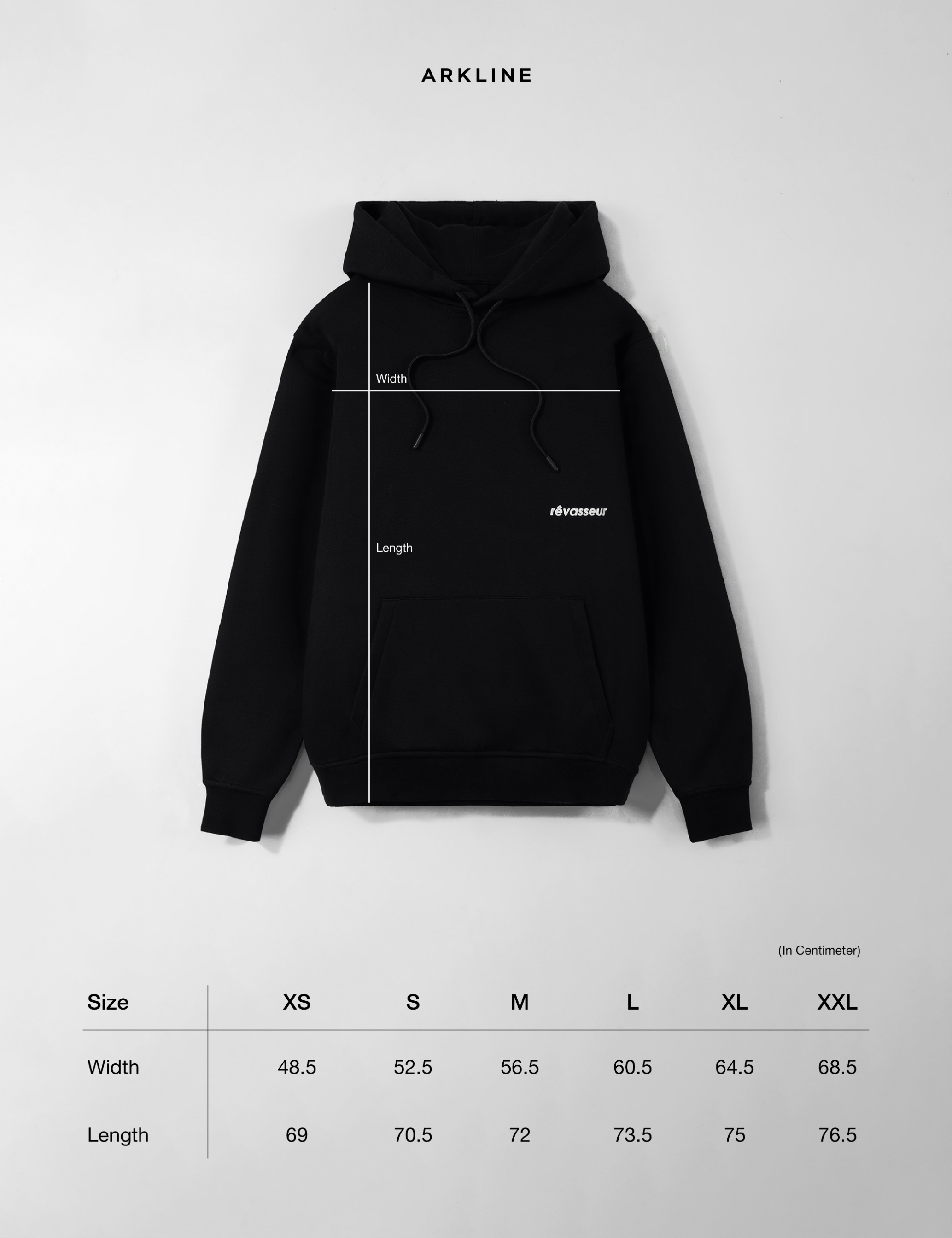 Revasseur Pullover Hoodie Obsidian Black