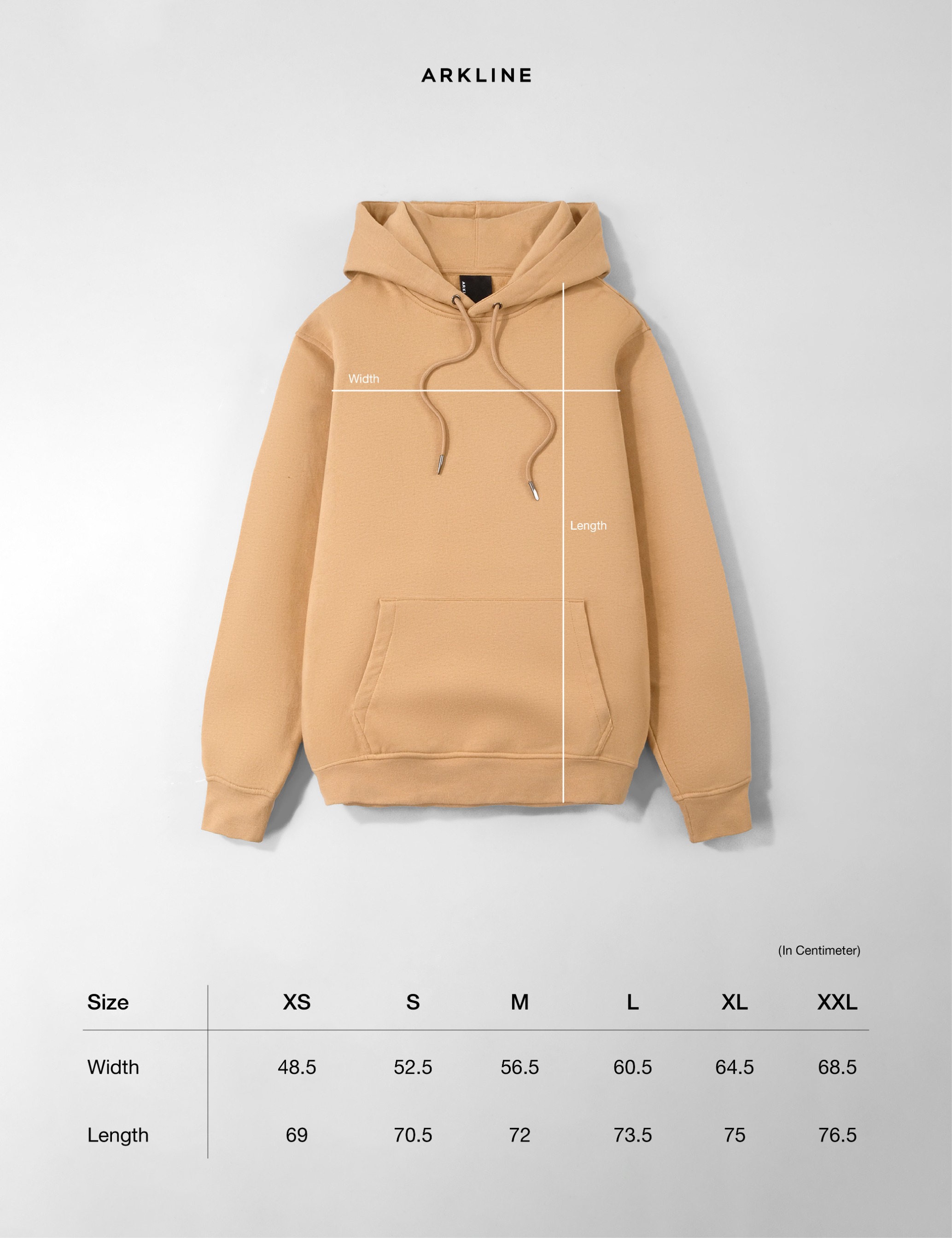 Solid Basic Pullover Hoodie Beige