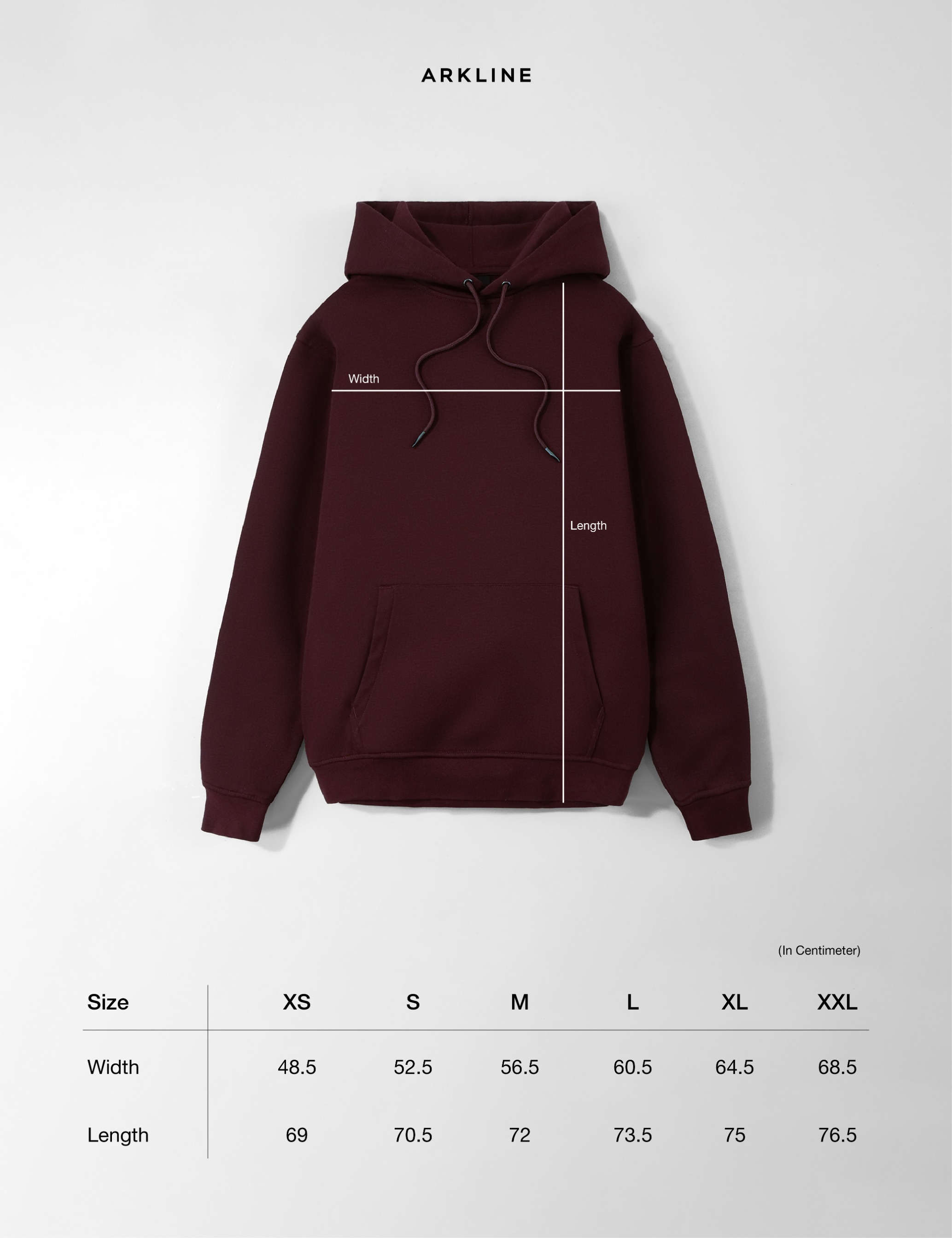 Solid Basic Pullover Hoodie Maroon
